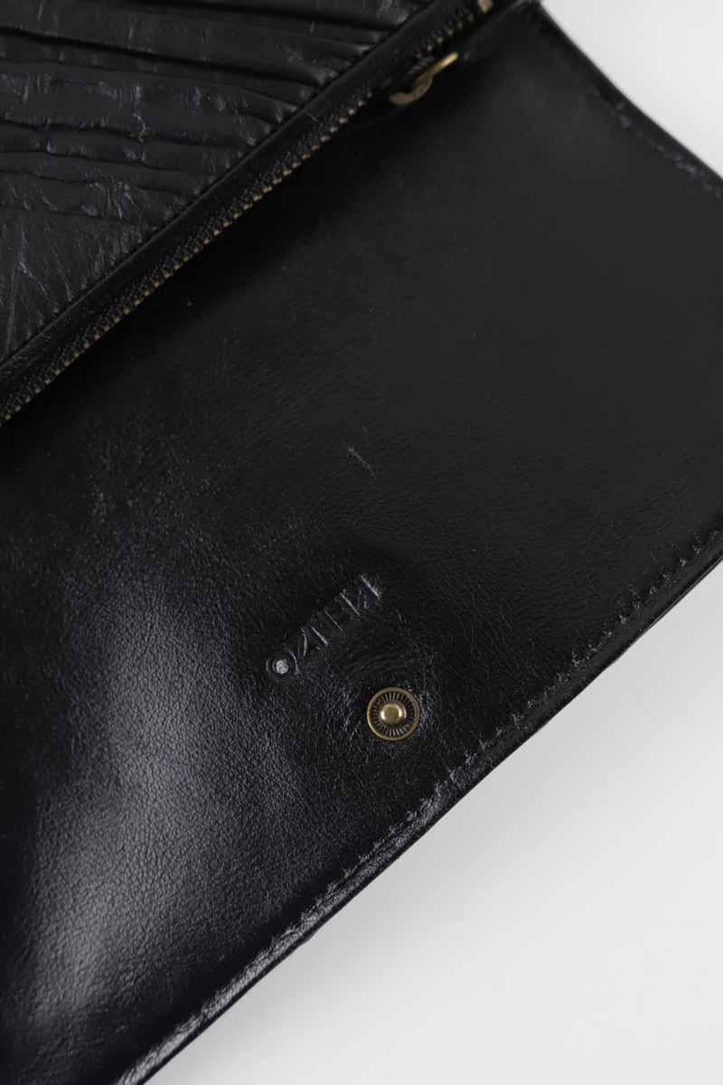 Leather card holder KENZO - SECONDE MAIN Black