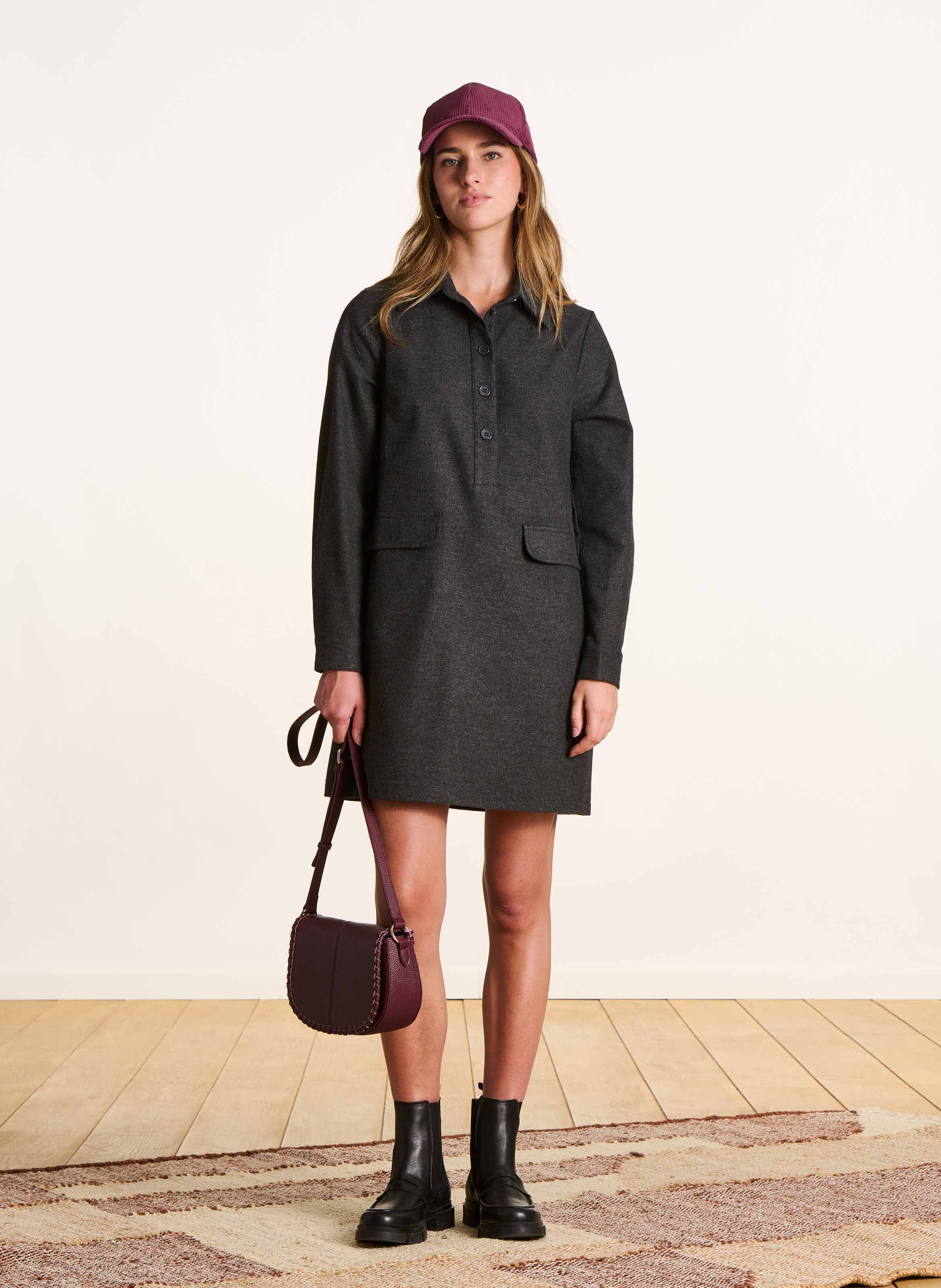 Short dress in blended recycled cotton LA FEE MARABOUTEE