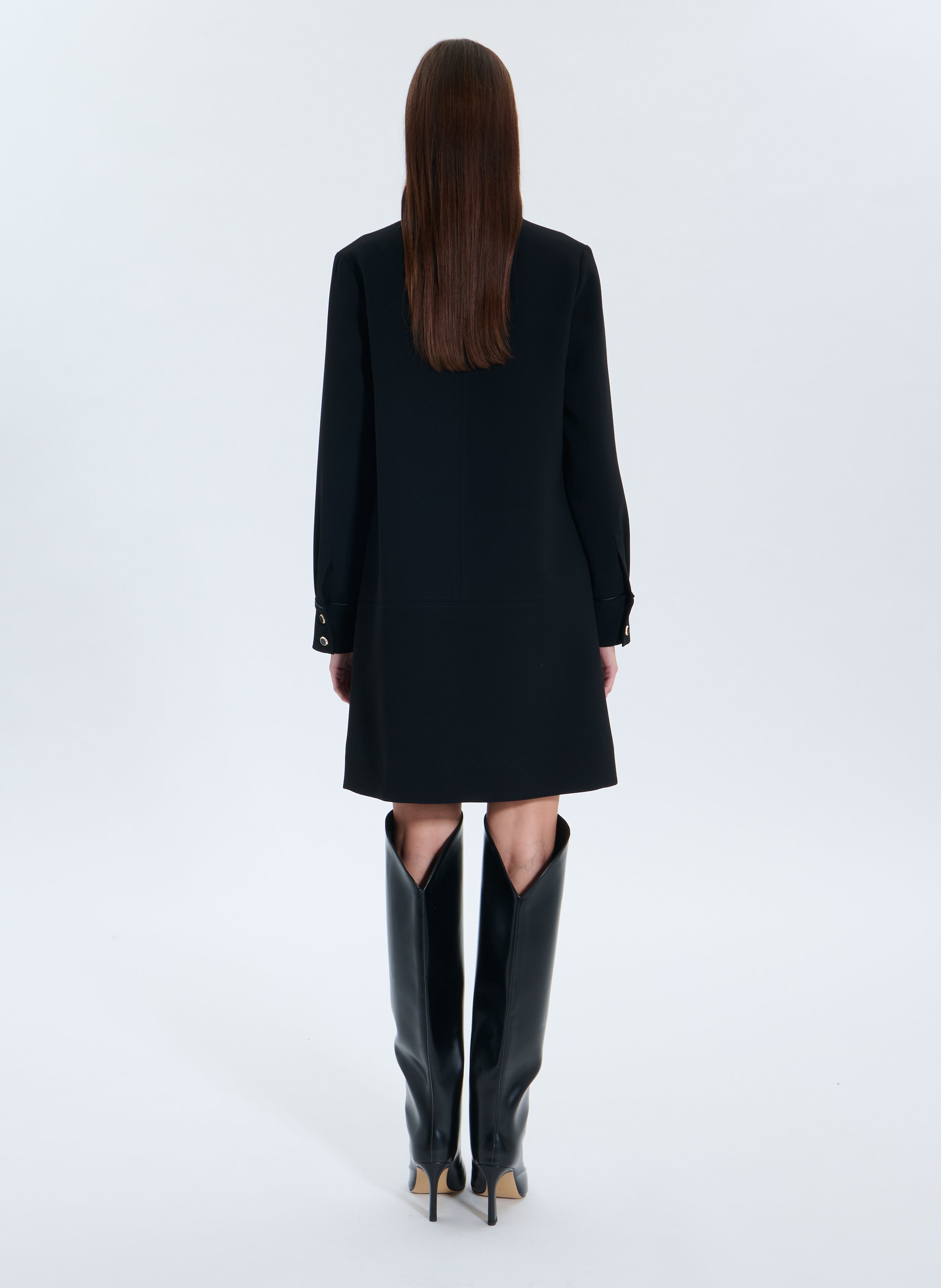 Robe courte col chemise ZAPA Noir