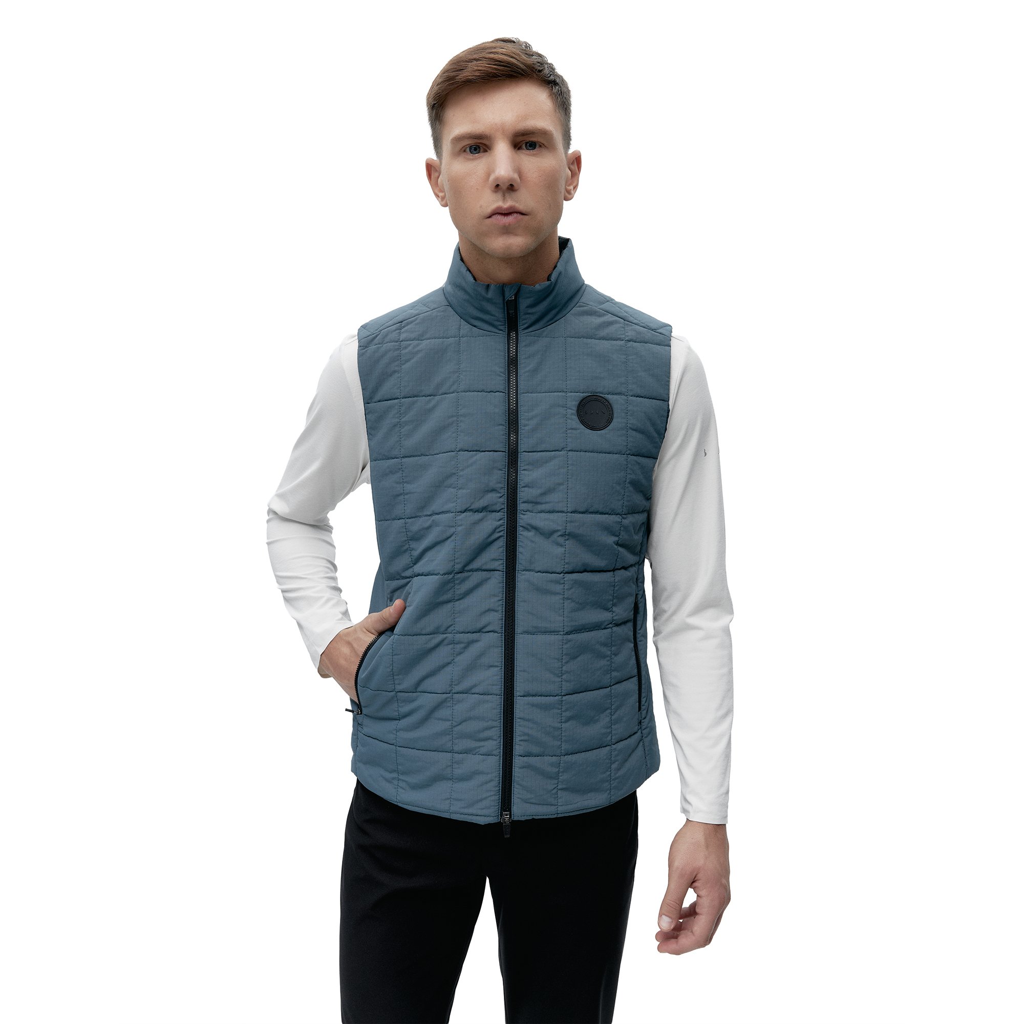 MERRIT sports vest with zipper BORN LIVING YOGA Blue