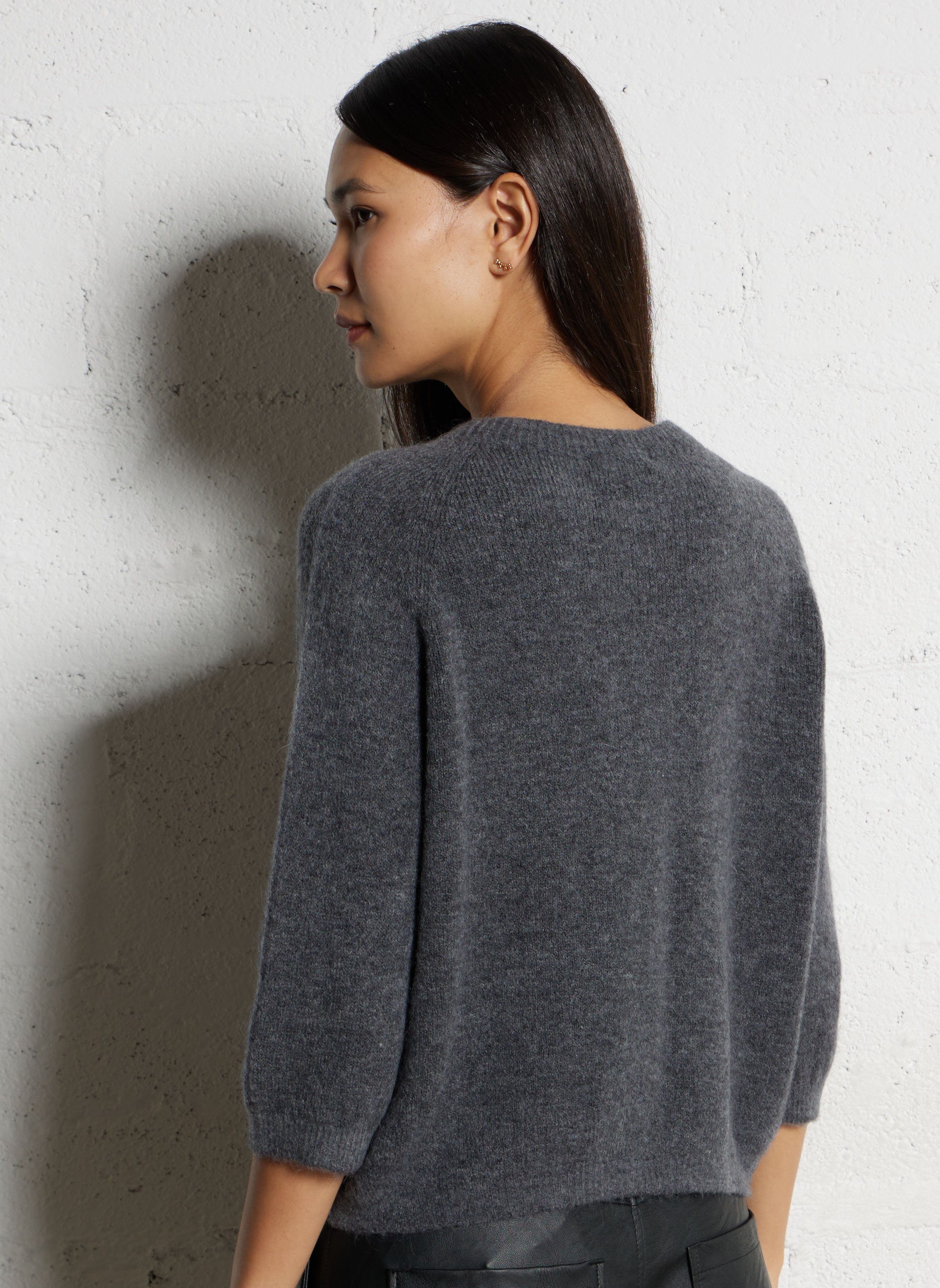 Pull col rond  PLEASE Gris