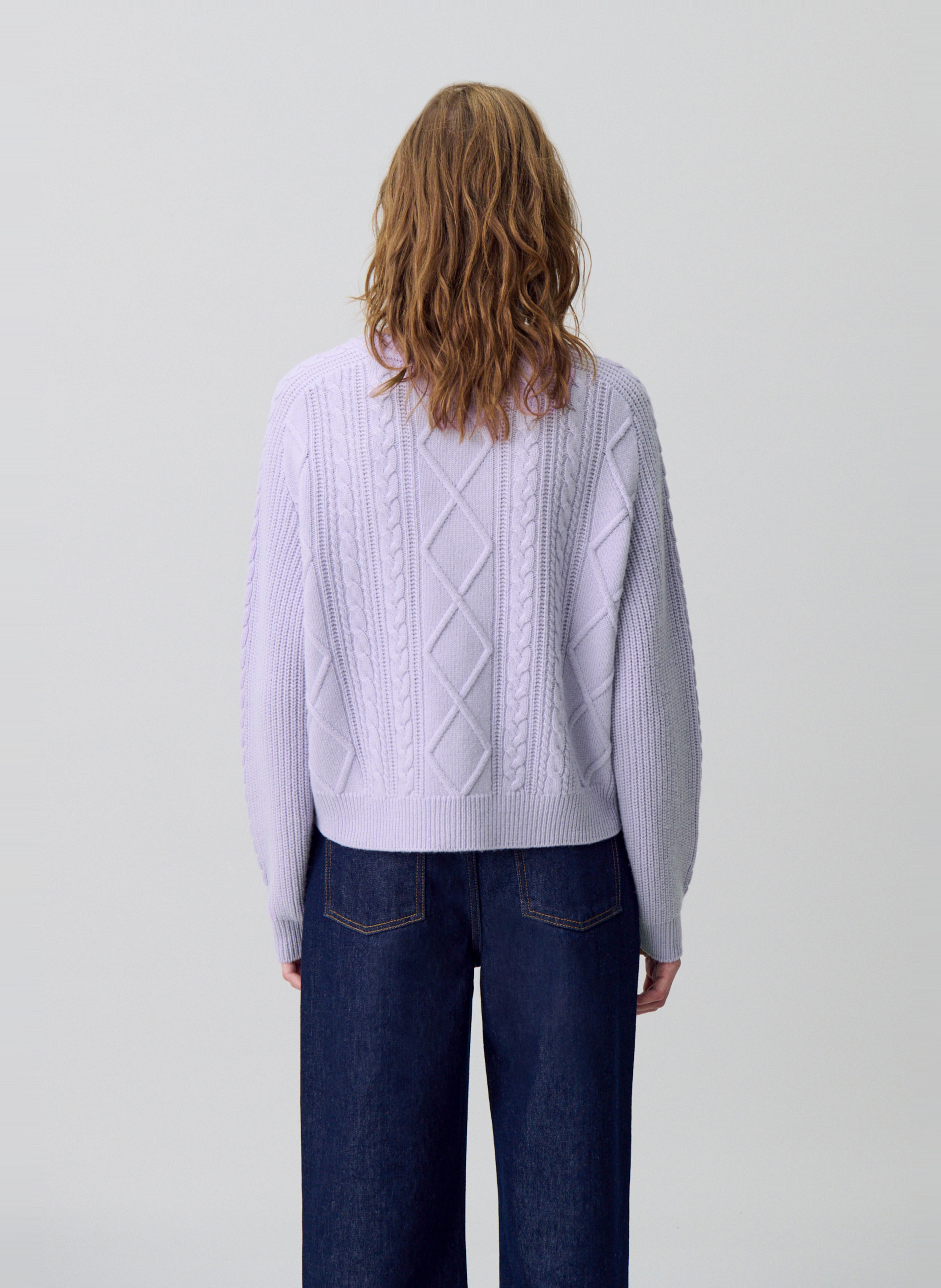 Pull col rond en laine mélangée  CLAUDIE PIERLOT Violet