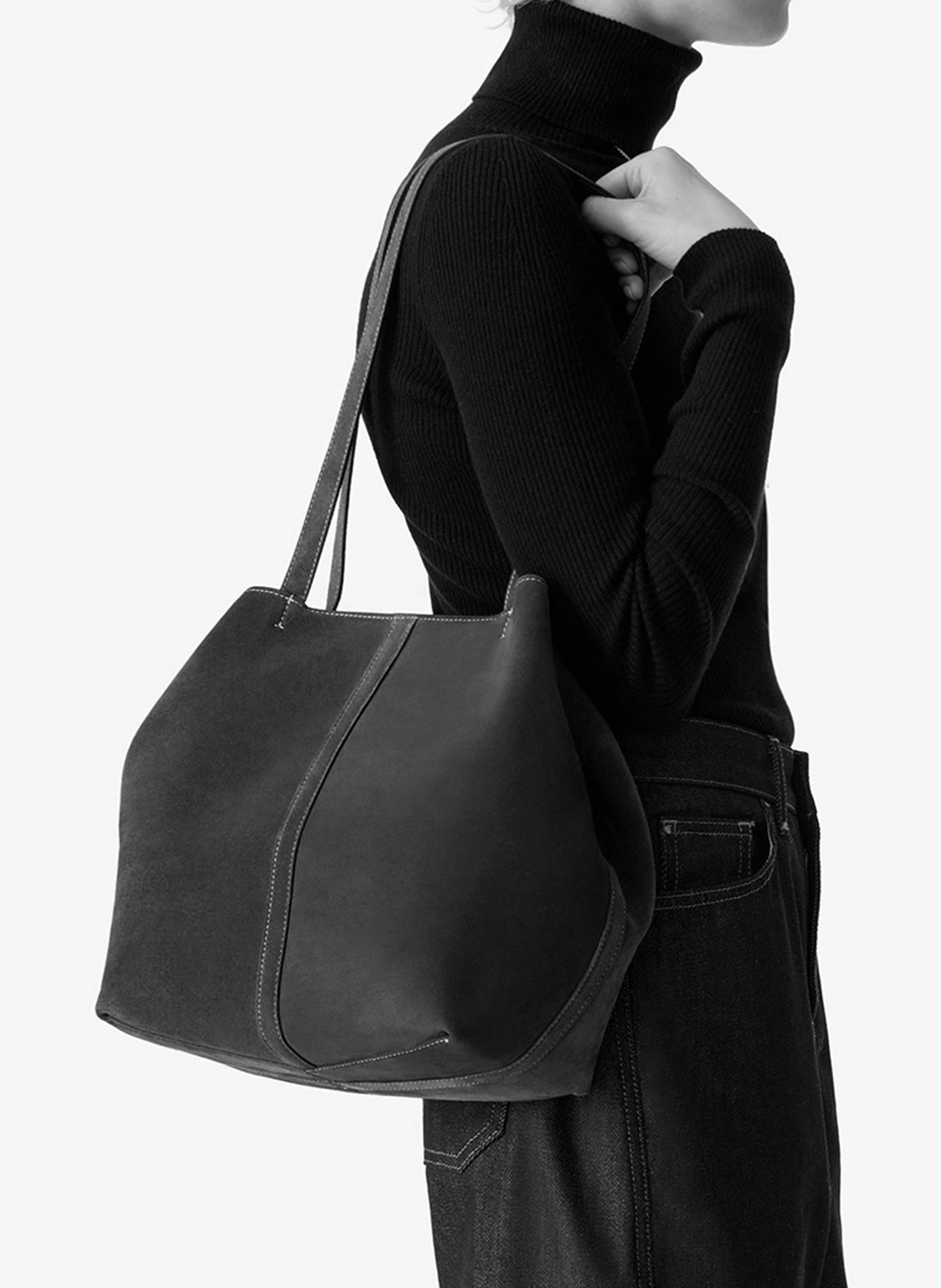 Suede tote bag VANESSA BRUNO Pink