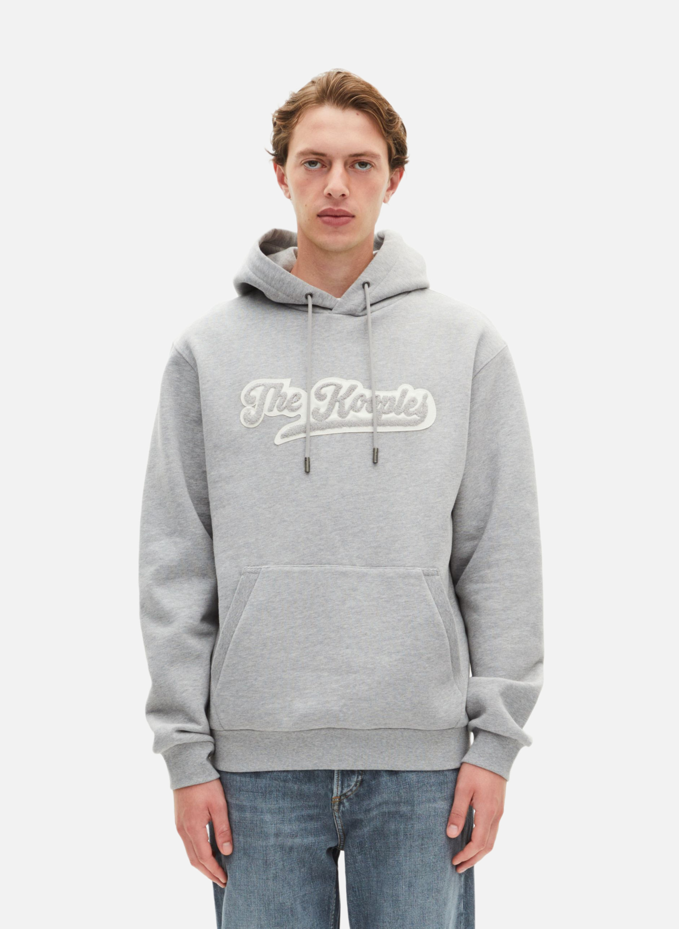 Hoodie with patch THE KOOPLES Grey