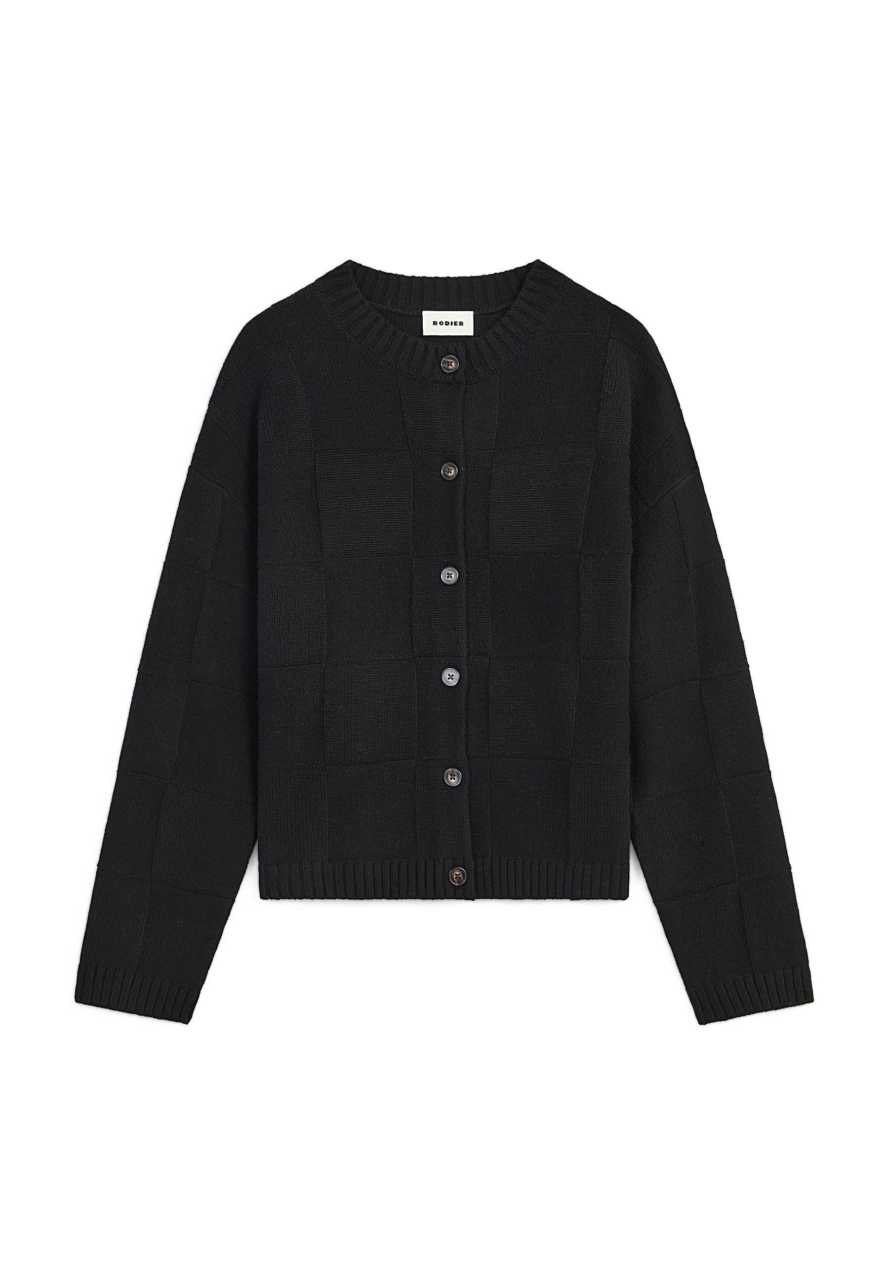 Fancy wool vest RODIER Black