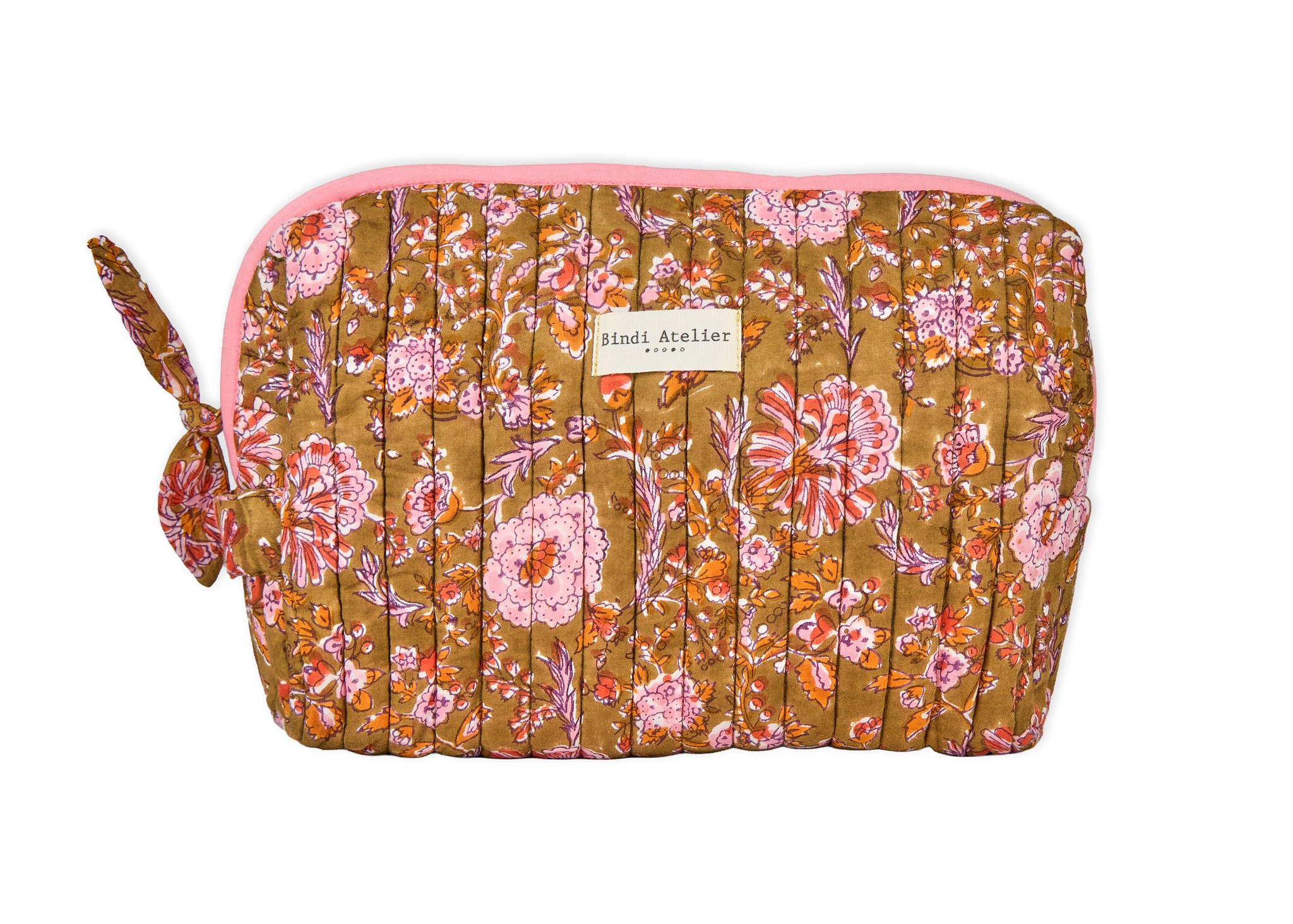Printed toiletry bag Kiala BINDI ATELIER Orange