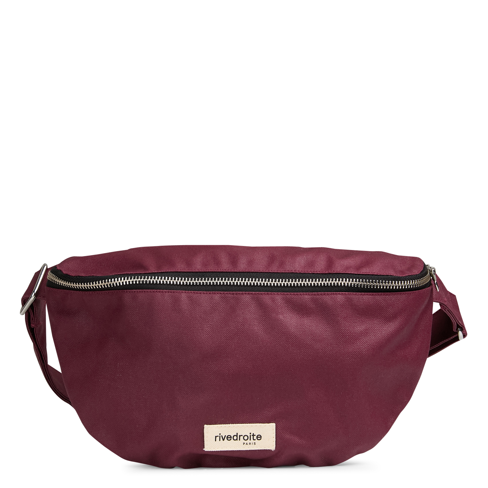 Plain waxed zippered bum bag RIVEDROITE PARIS