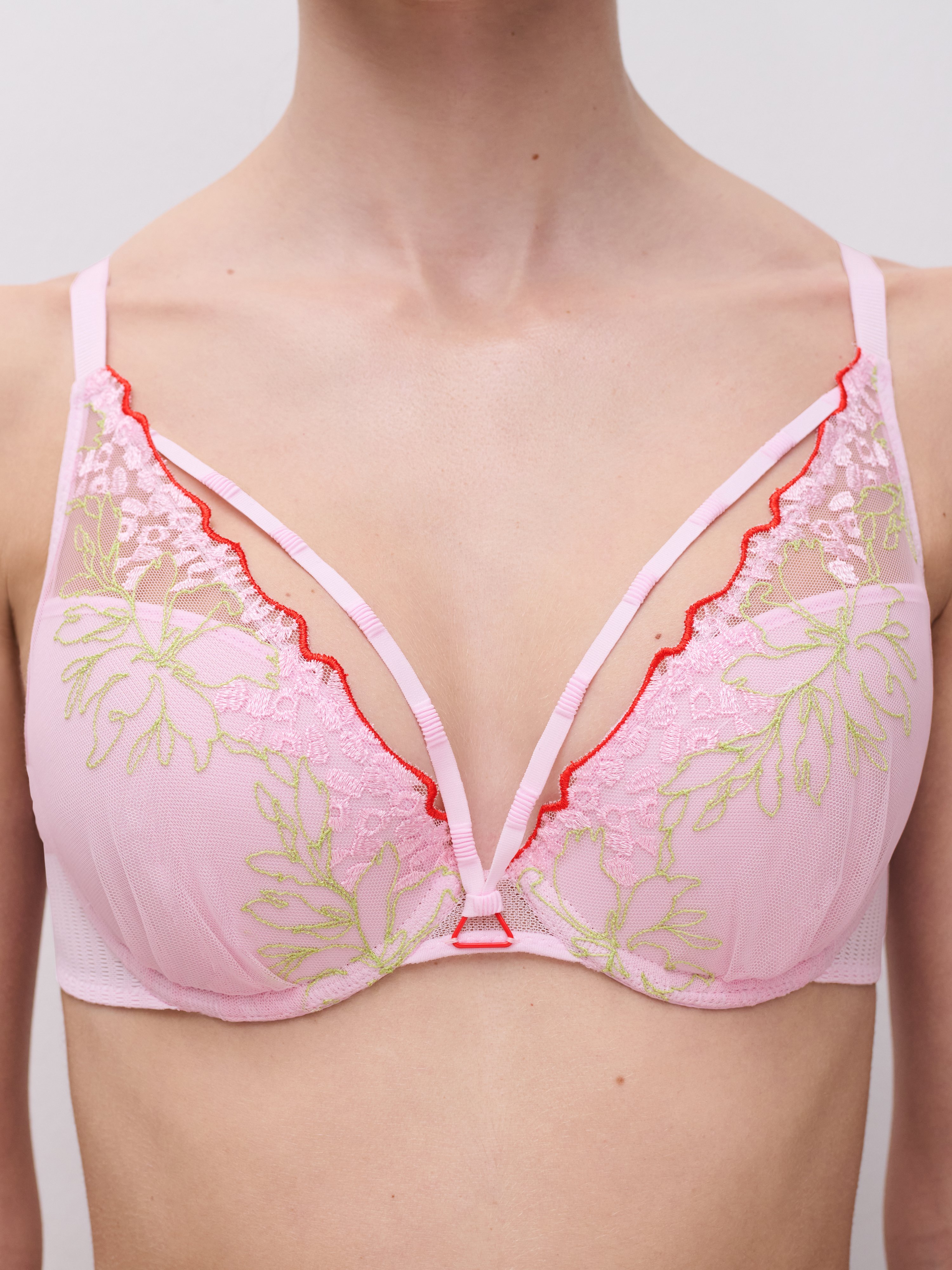 Push-up padded bra with embroidery CHANTELLE PULP Multicolored
