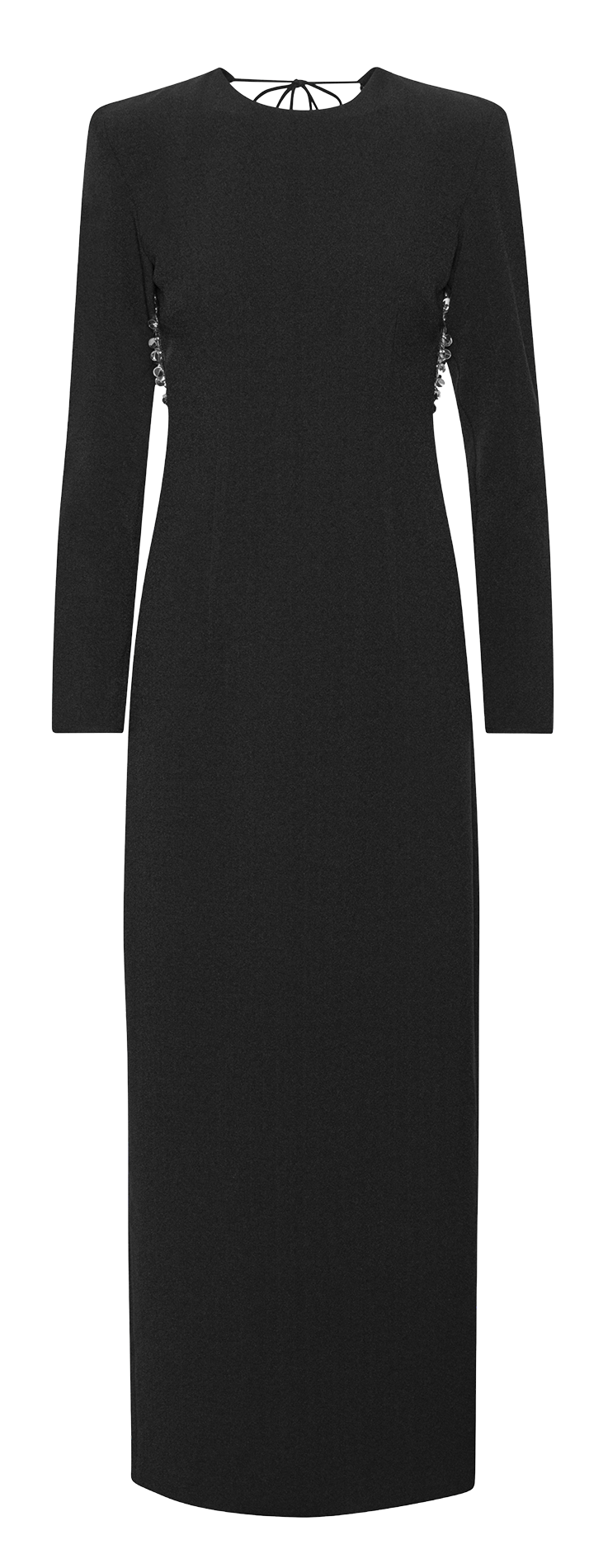 Fitted backless long dress ROTATE Black