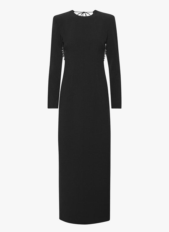 Fitted backless long dress Black Rotate - Women | Place des Tendances Fitted backless long dress Black Rotate - Women | Place des Tendances