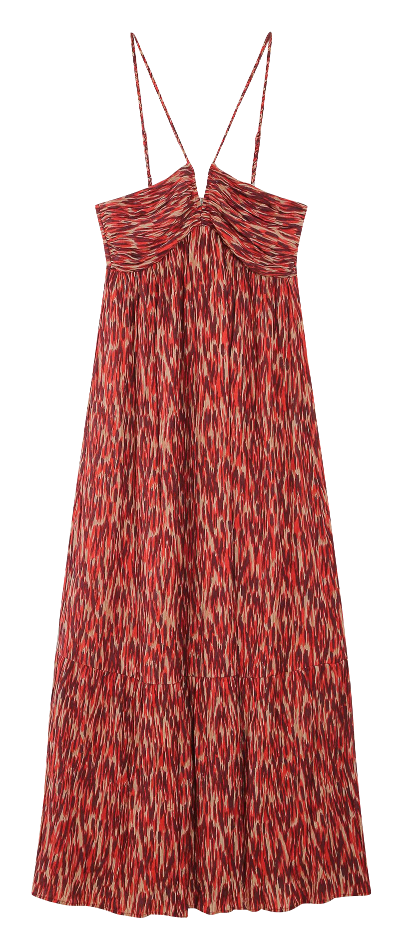 Robe longue évasée à imprimé GRACE ET MILA Rouge