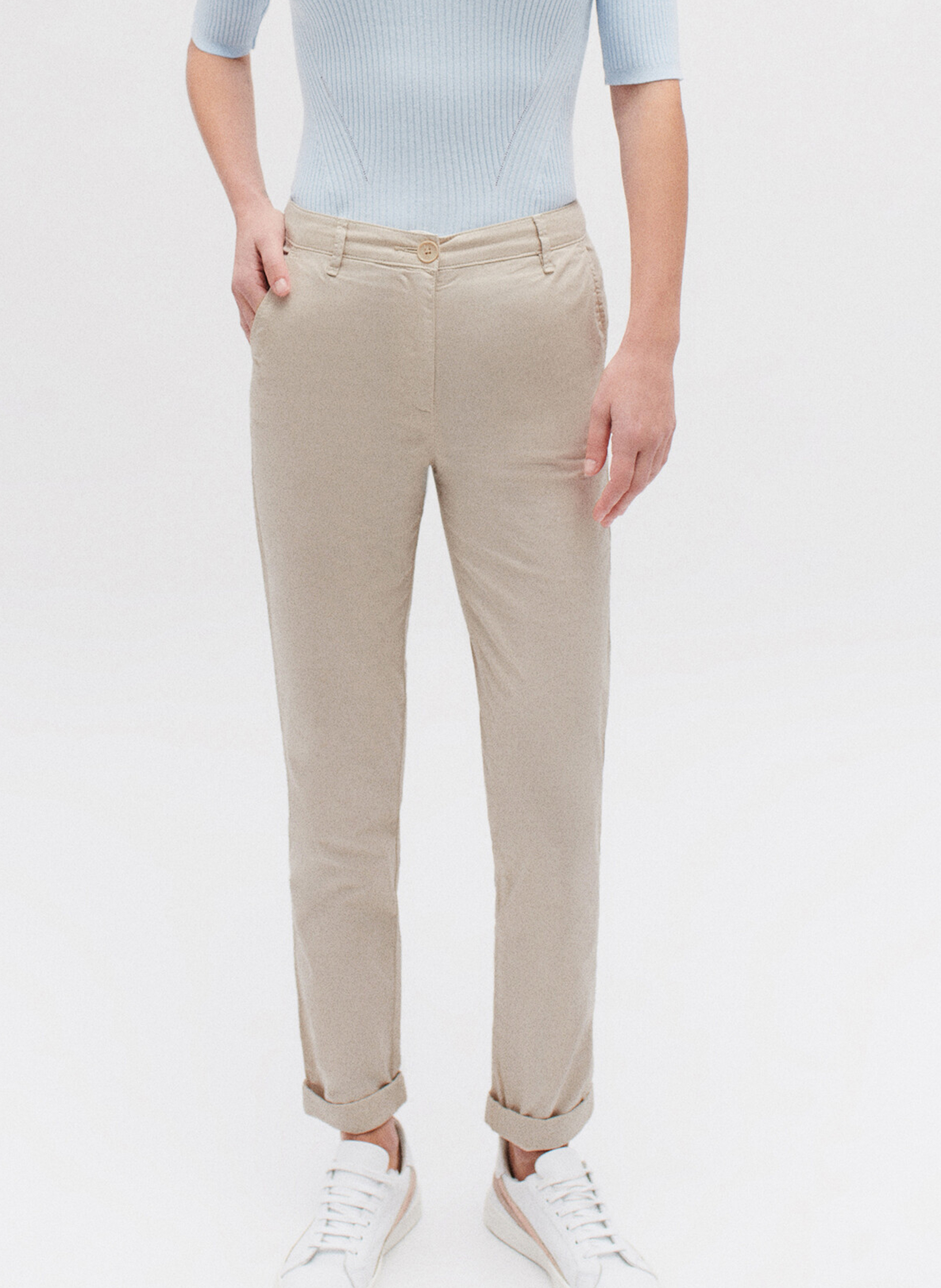 Cotton-blend chinos CAROLL