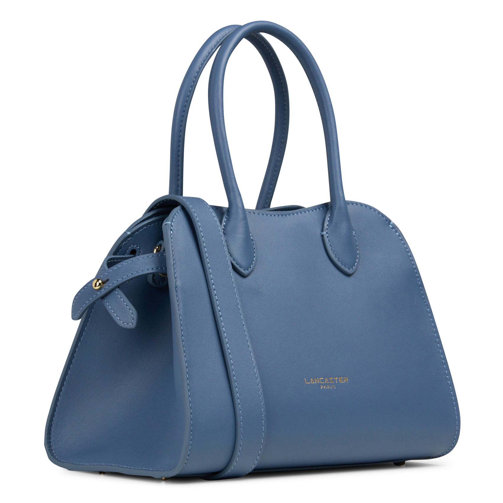 Bowlingtas van nerfleer met rits LANCASTER PARIS Blauw