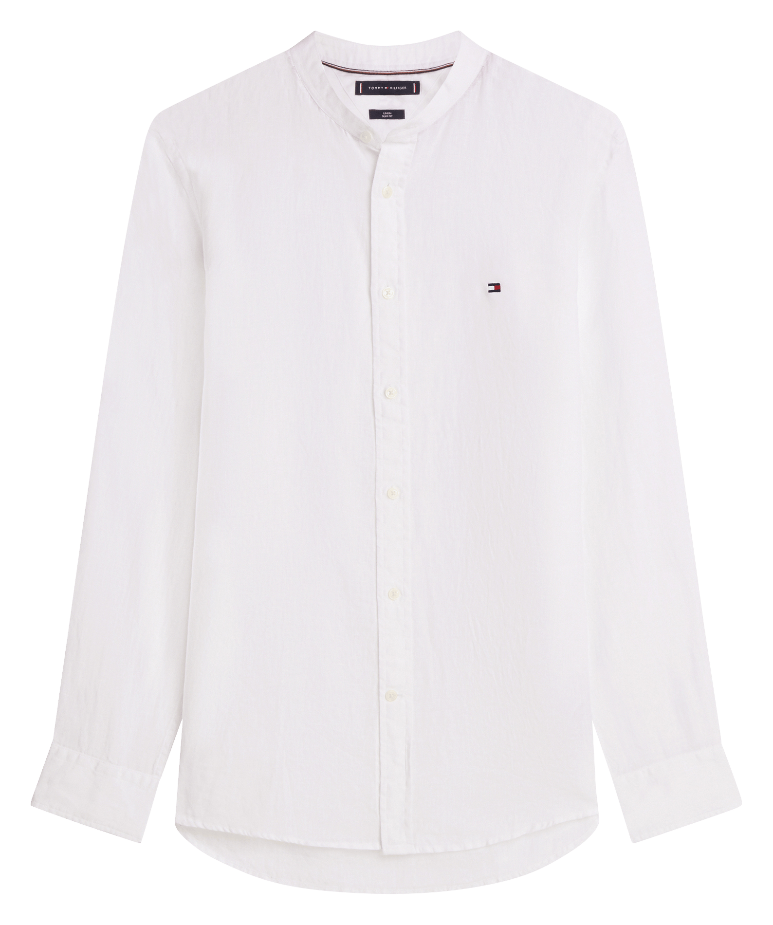 Rechte, linnen blouse met ronde hals TOMMY HILFIGER Wit