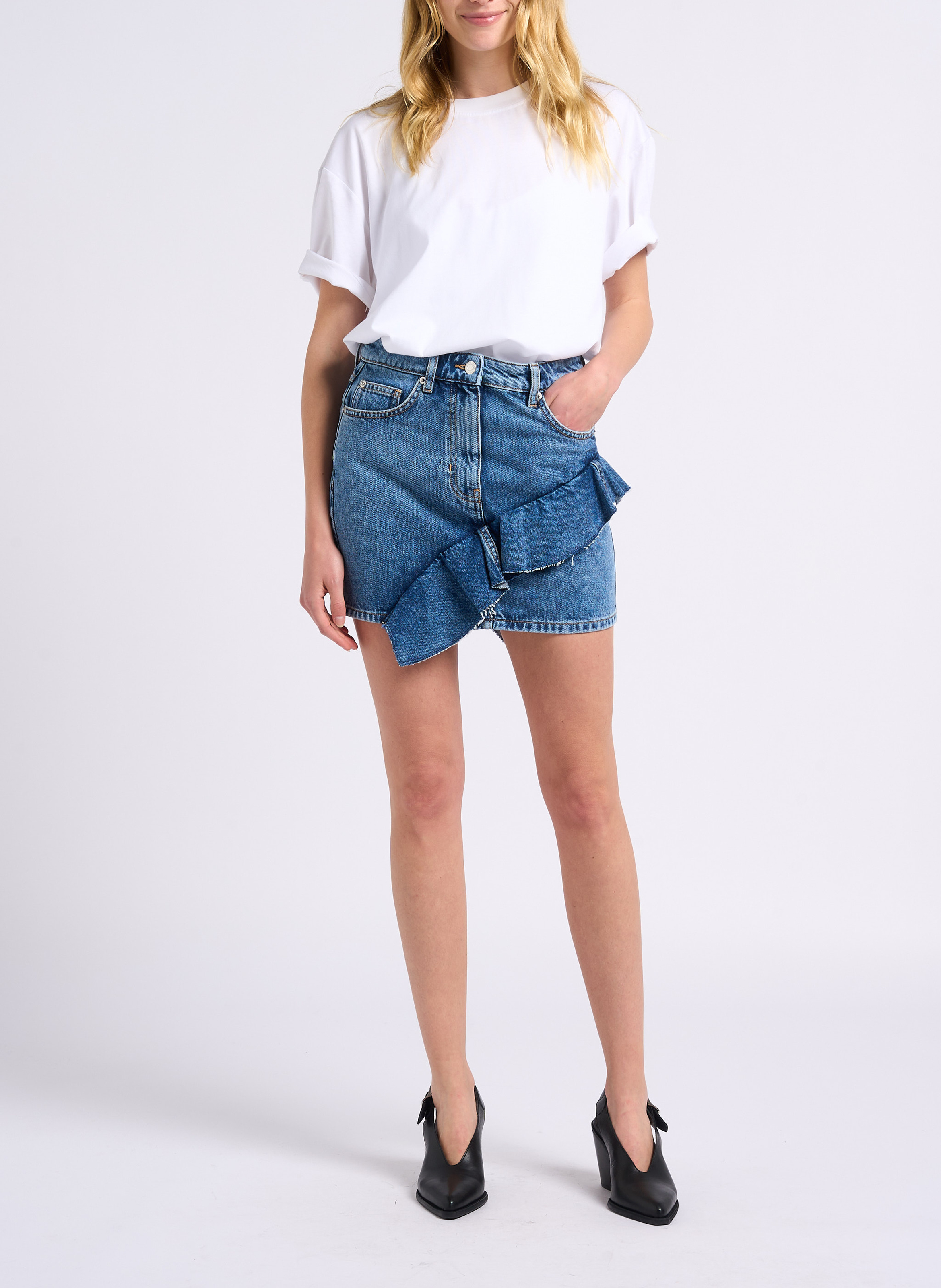Short cotton skirt IRO Blue
