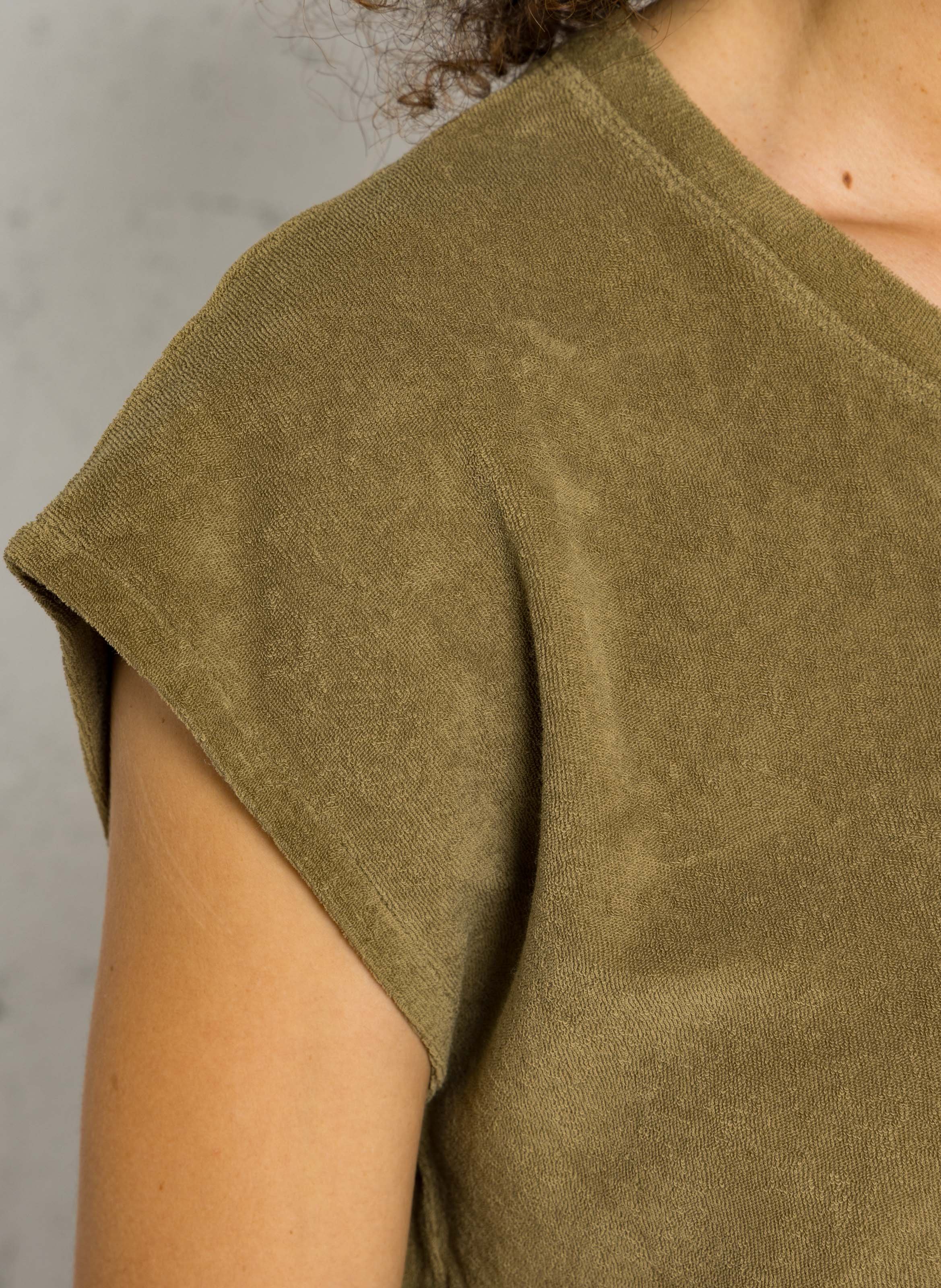 Tee-shirt ample col rond en coton HARTFORD Vert