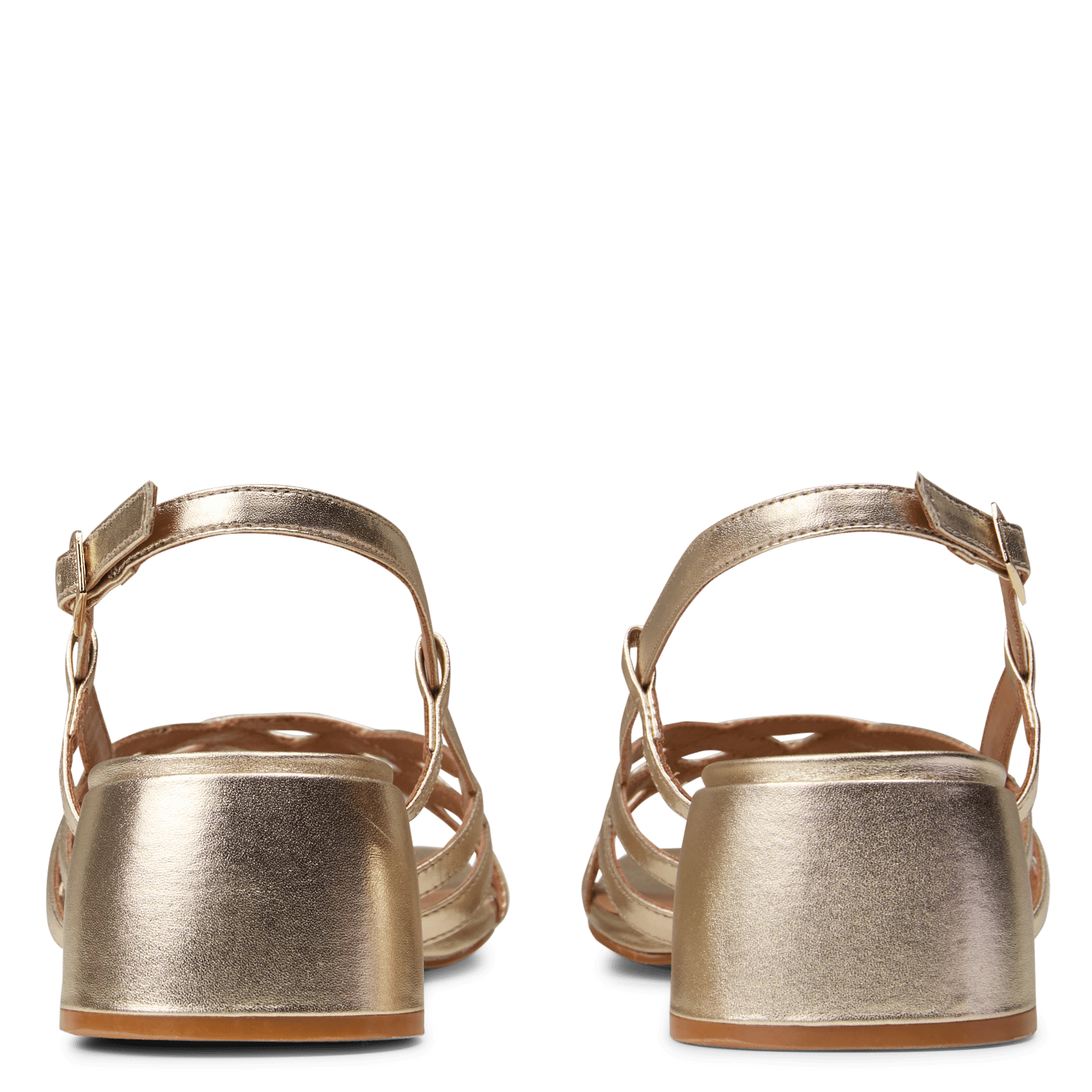 Heeled patent leather sandals JB MARTIN Golden