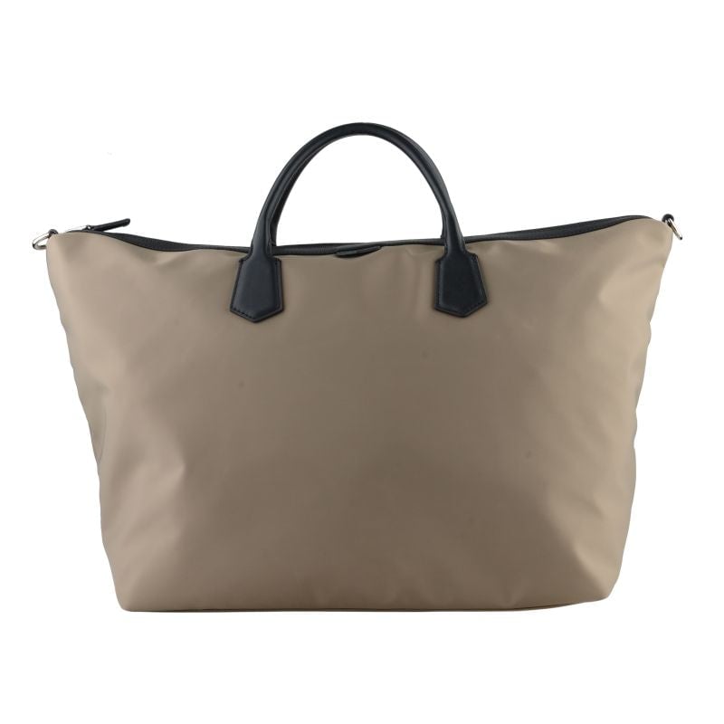 Canvas and leather travel bag Brown