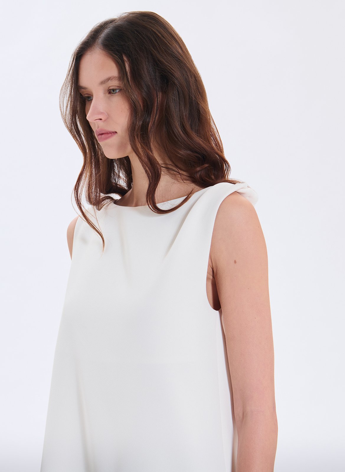 Robe courte col rond  ZAPA Blanc