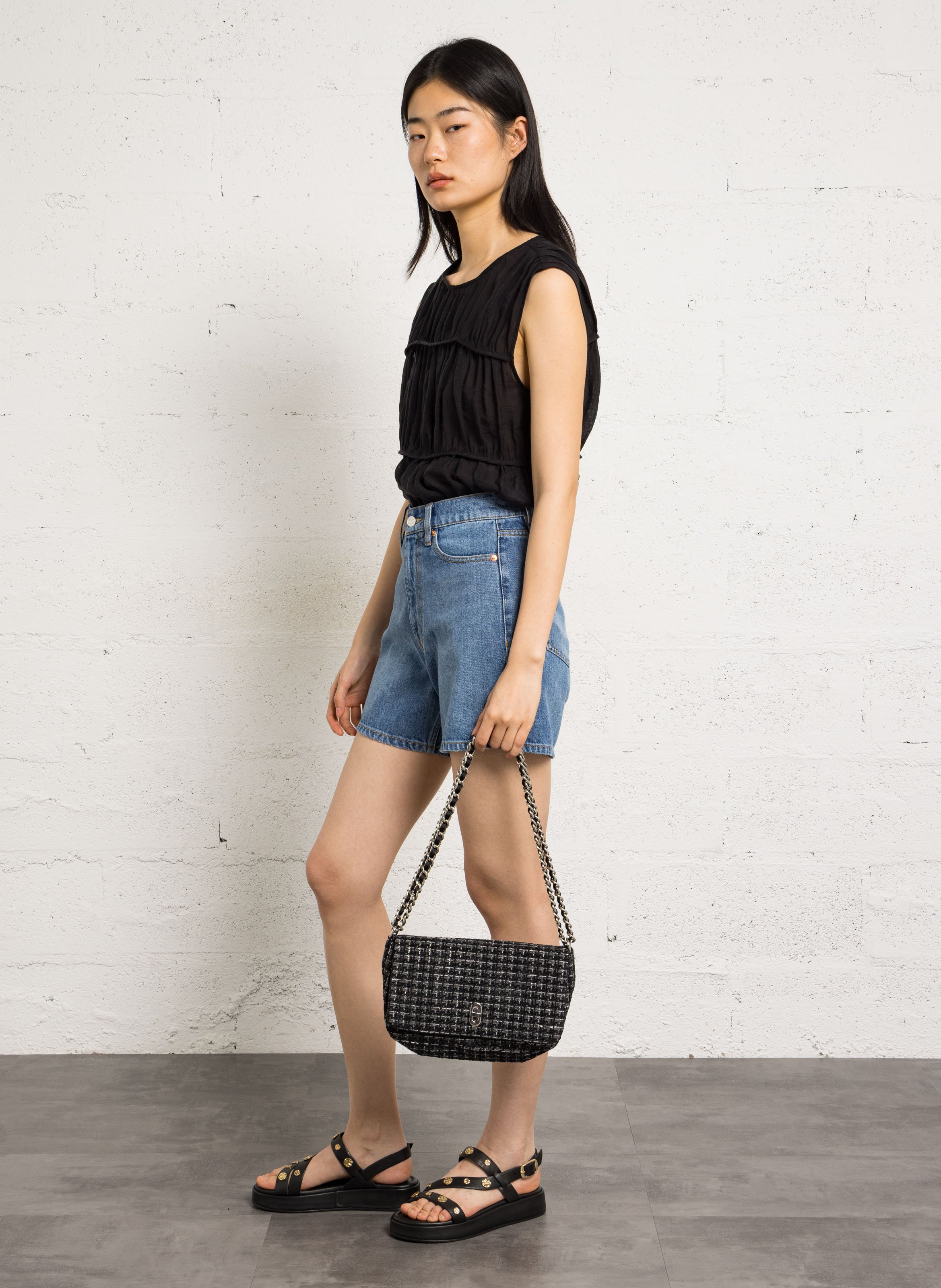 Gewebte Handtasche BECKSONDERGAARD Schwarz