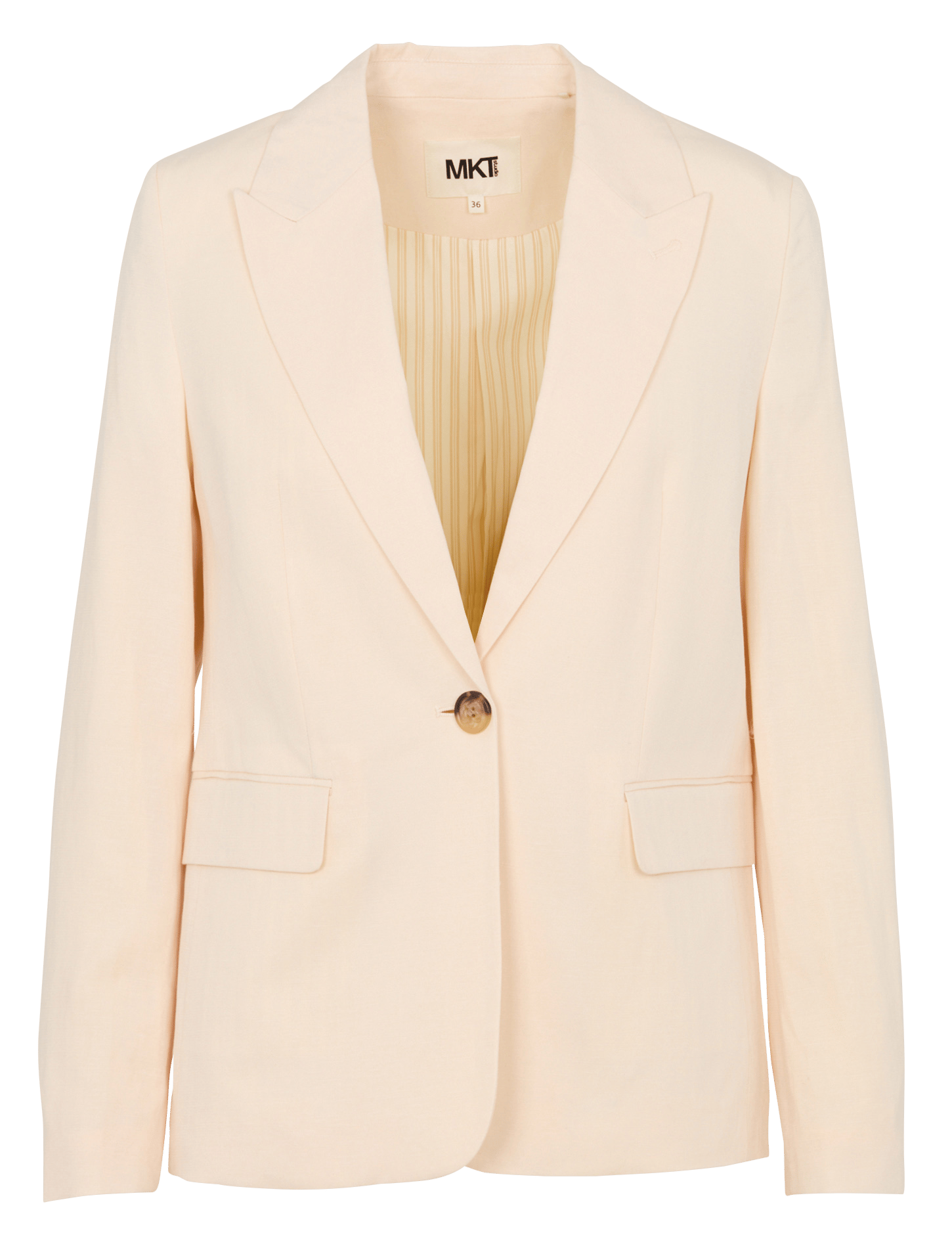 Blazer met een effen rechte snit MKT Beige