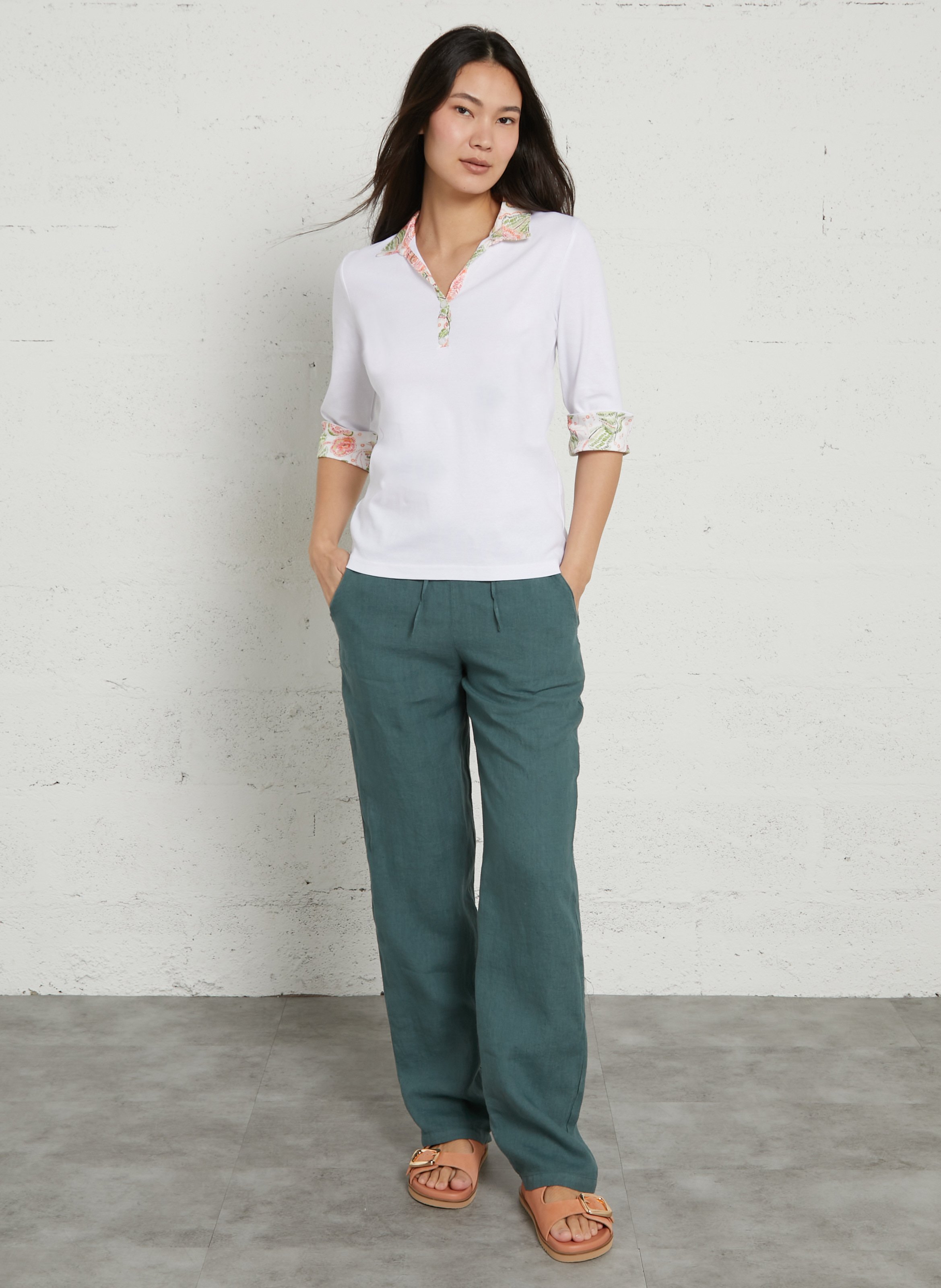 Poloshirt aus Baumwolle ARMOR LUX Weiss