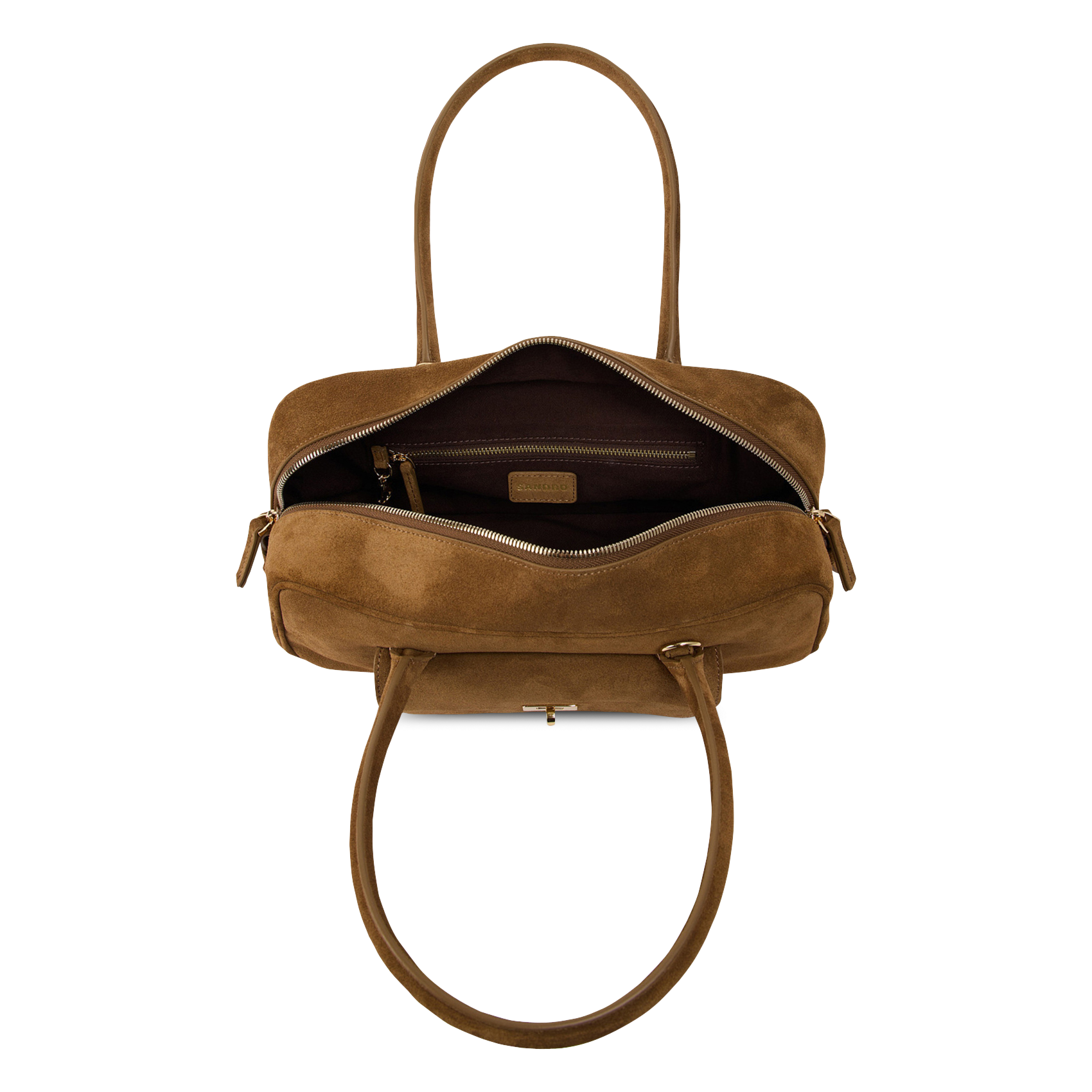 Leren handtas SANDRO Beige