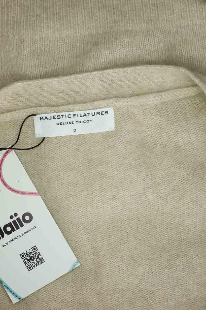 Cardigan MAJESTIC FILATURES - SECONDE MAIN Beige