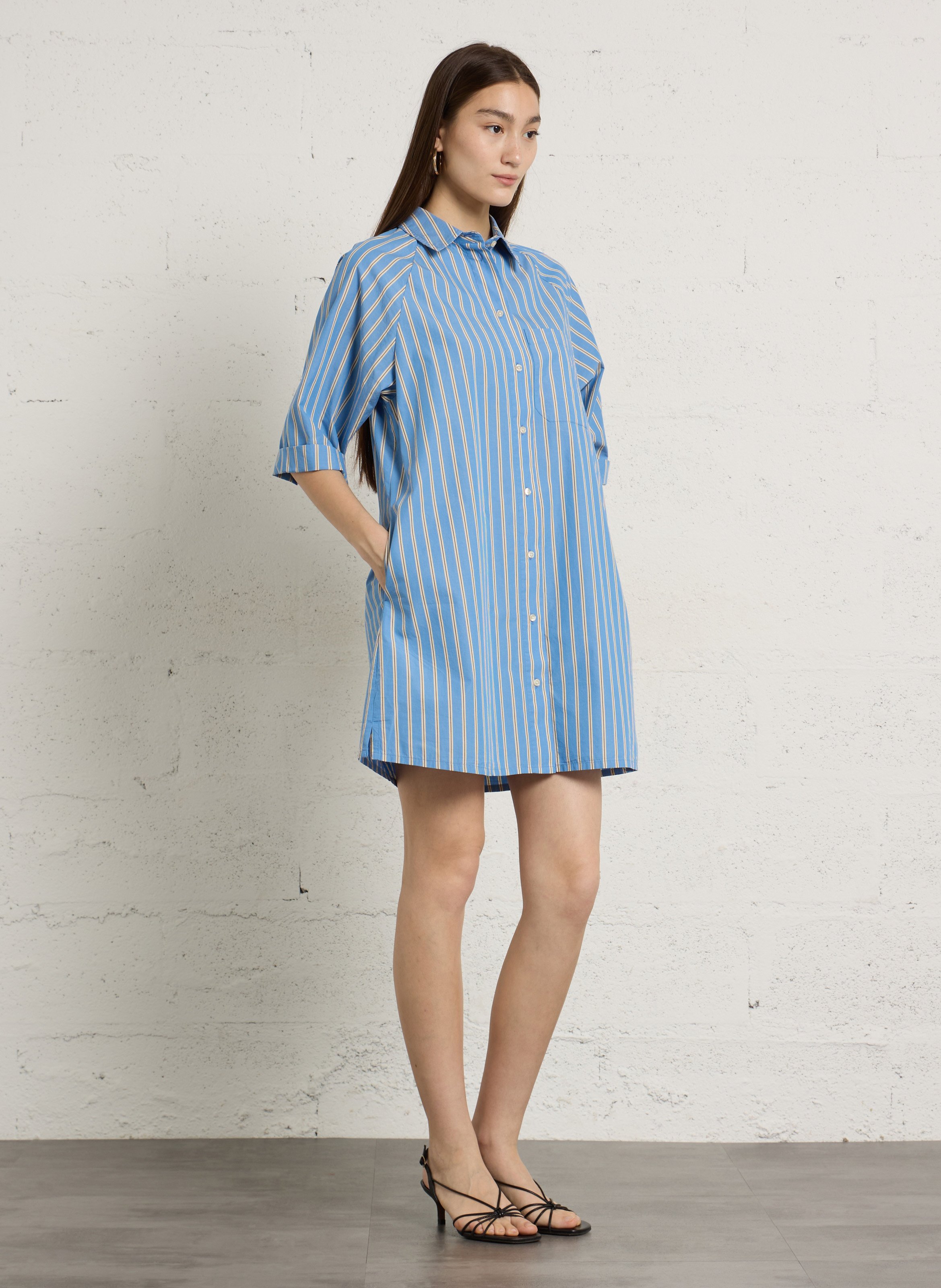 Robe courtes à rayures MAISON 123 Bleu