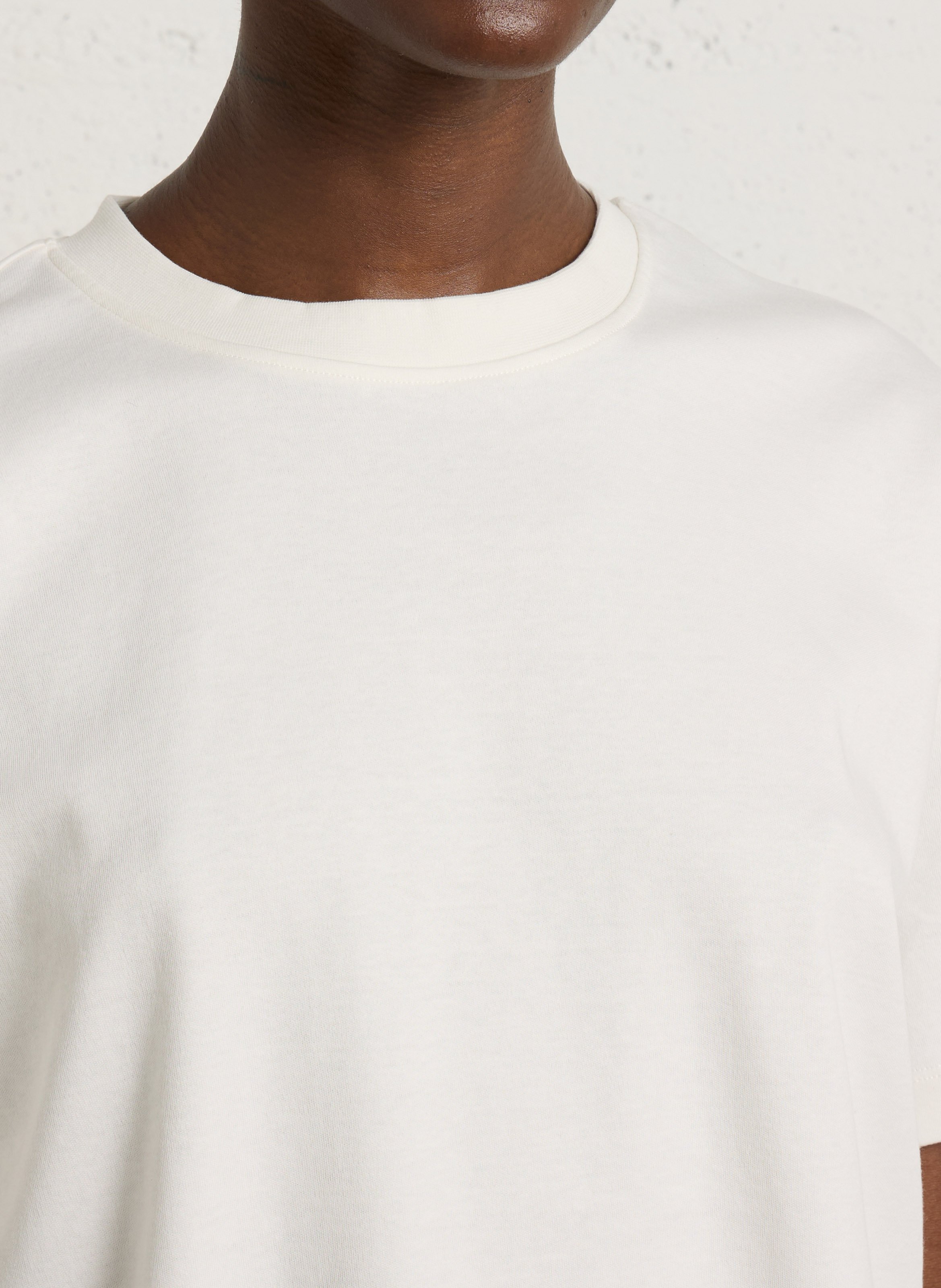 Tee-shirt col rond manches courtes uni SUD EXPRESS Blanc