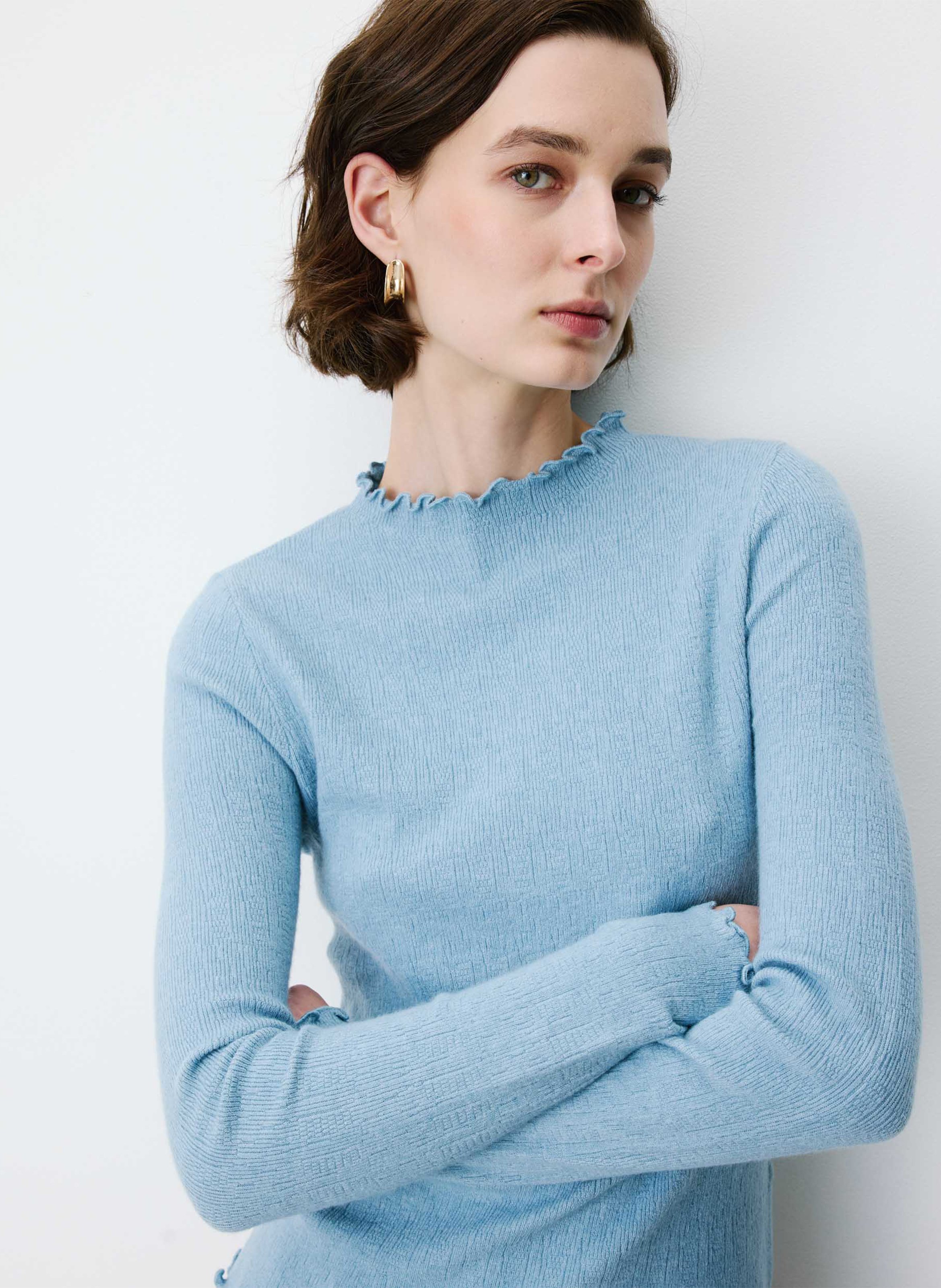 Pull col rond  GRACE ET MILA Bleu