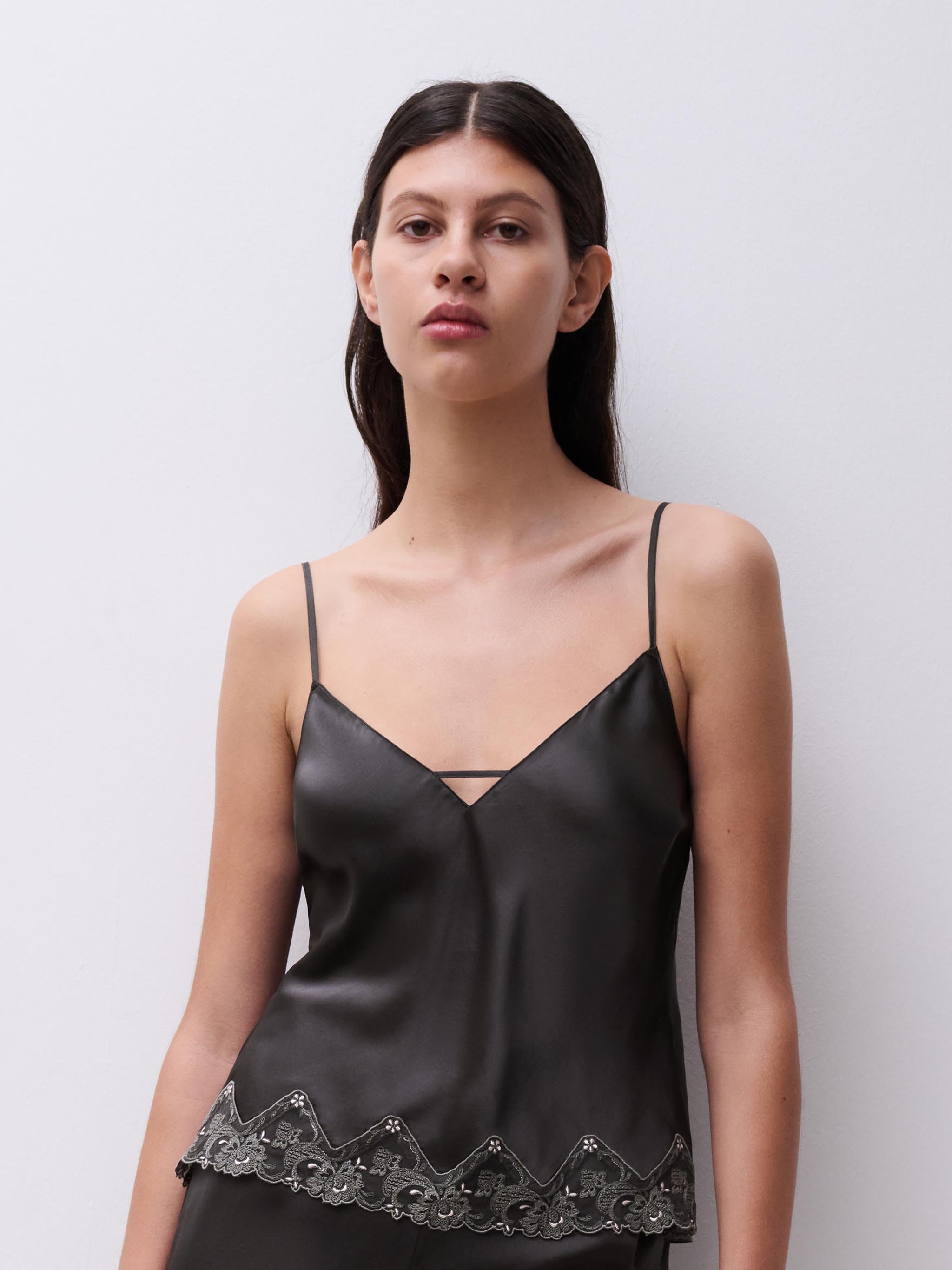 Silk camisole CHANTELLE Grey