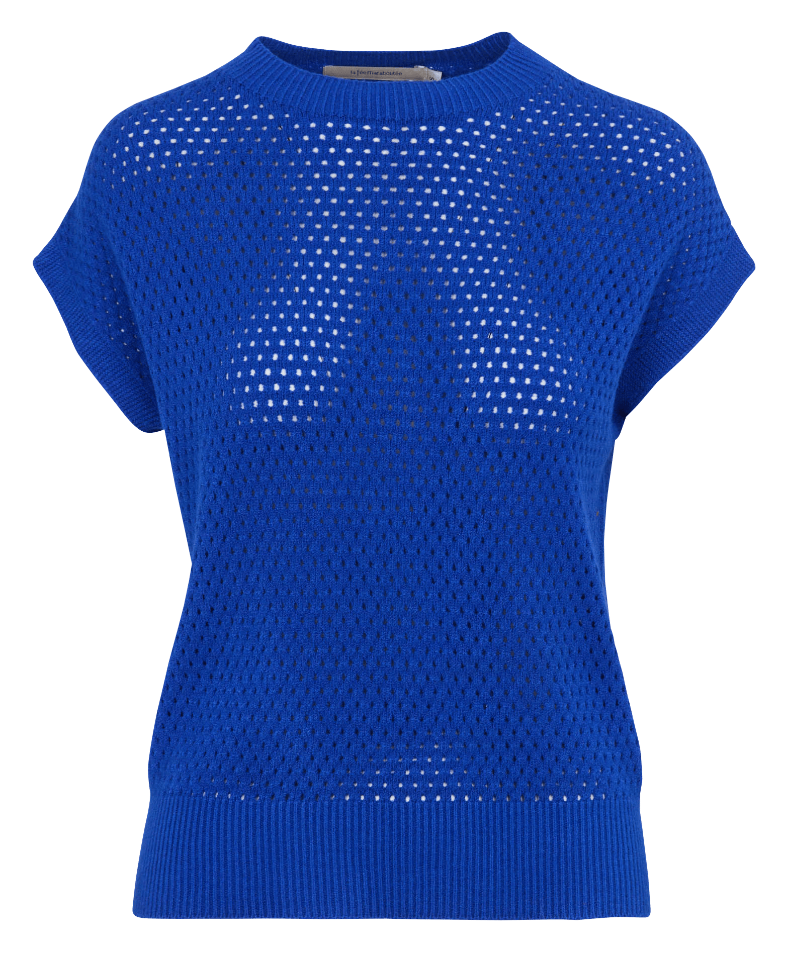 Straight-cut openwork sweater LA FEE MARABOUTEE Blue