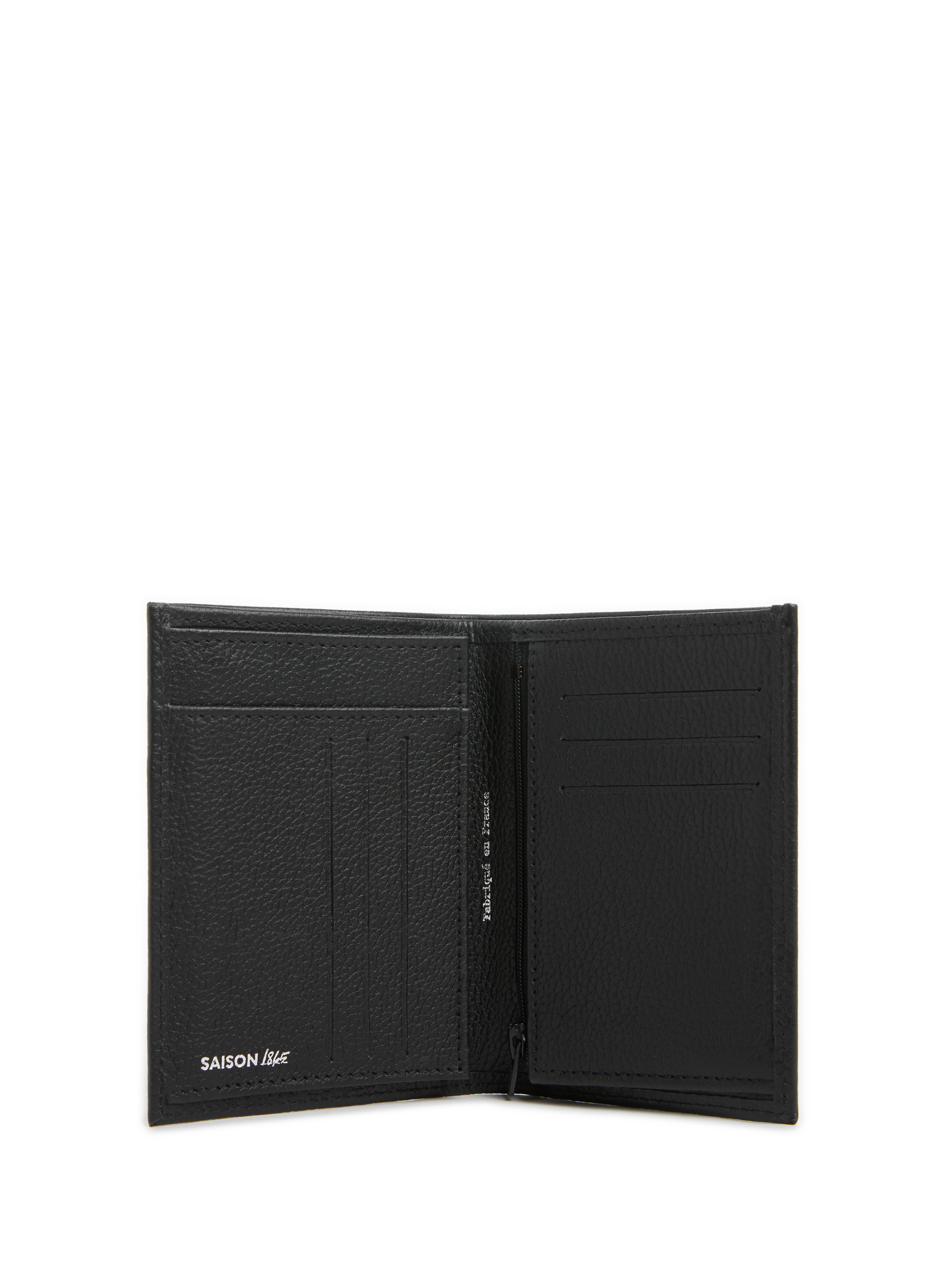 Calf leather wallet pm fra 582 pf 1 flap junior blue SAISON 1865 Black