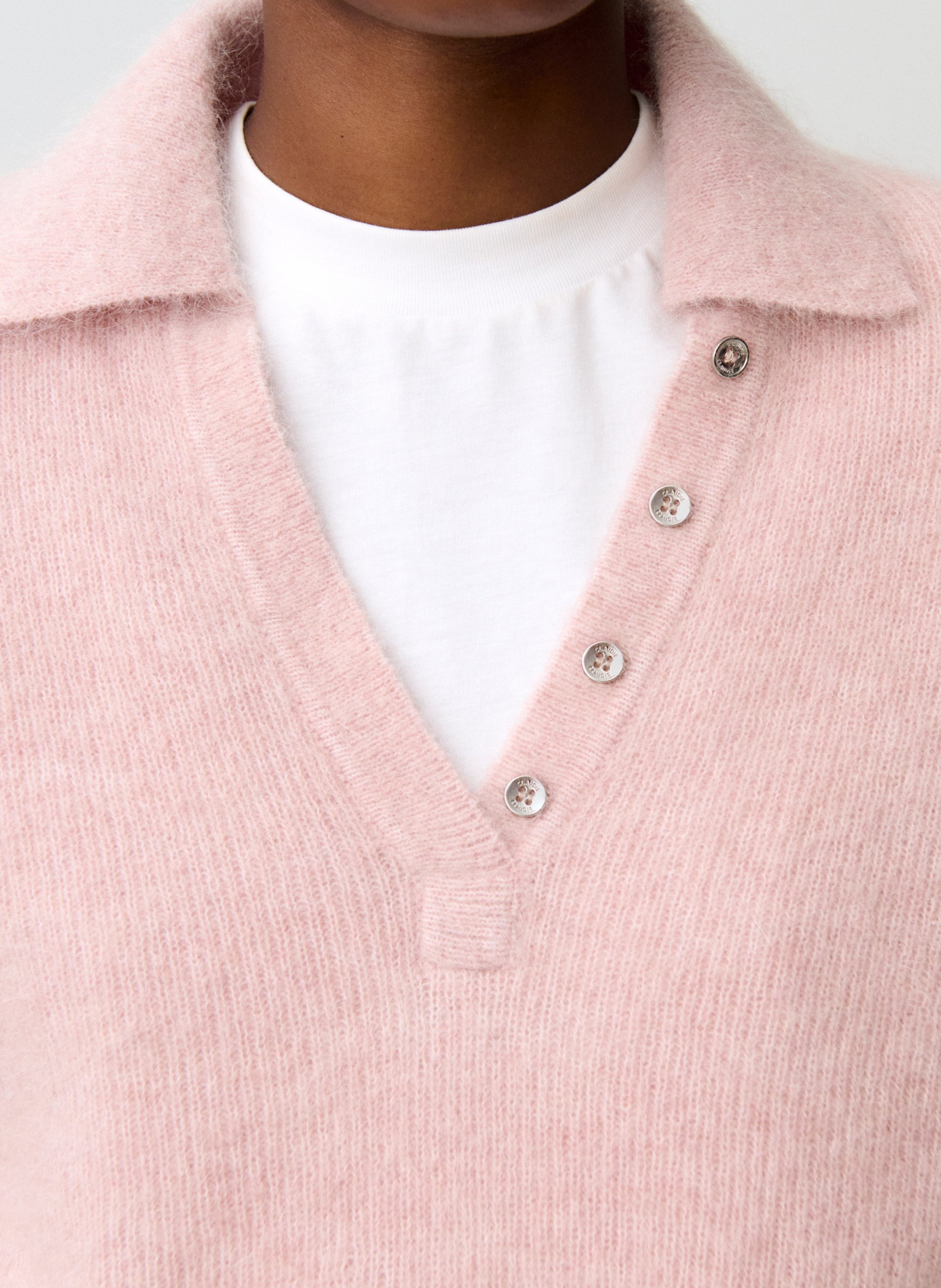 Pull droit en laine mélangée CLAUDIE PIERLOT Rose
