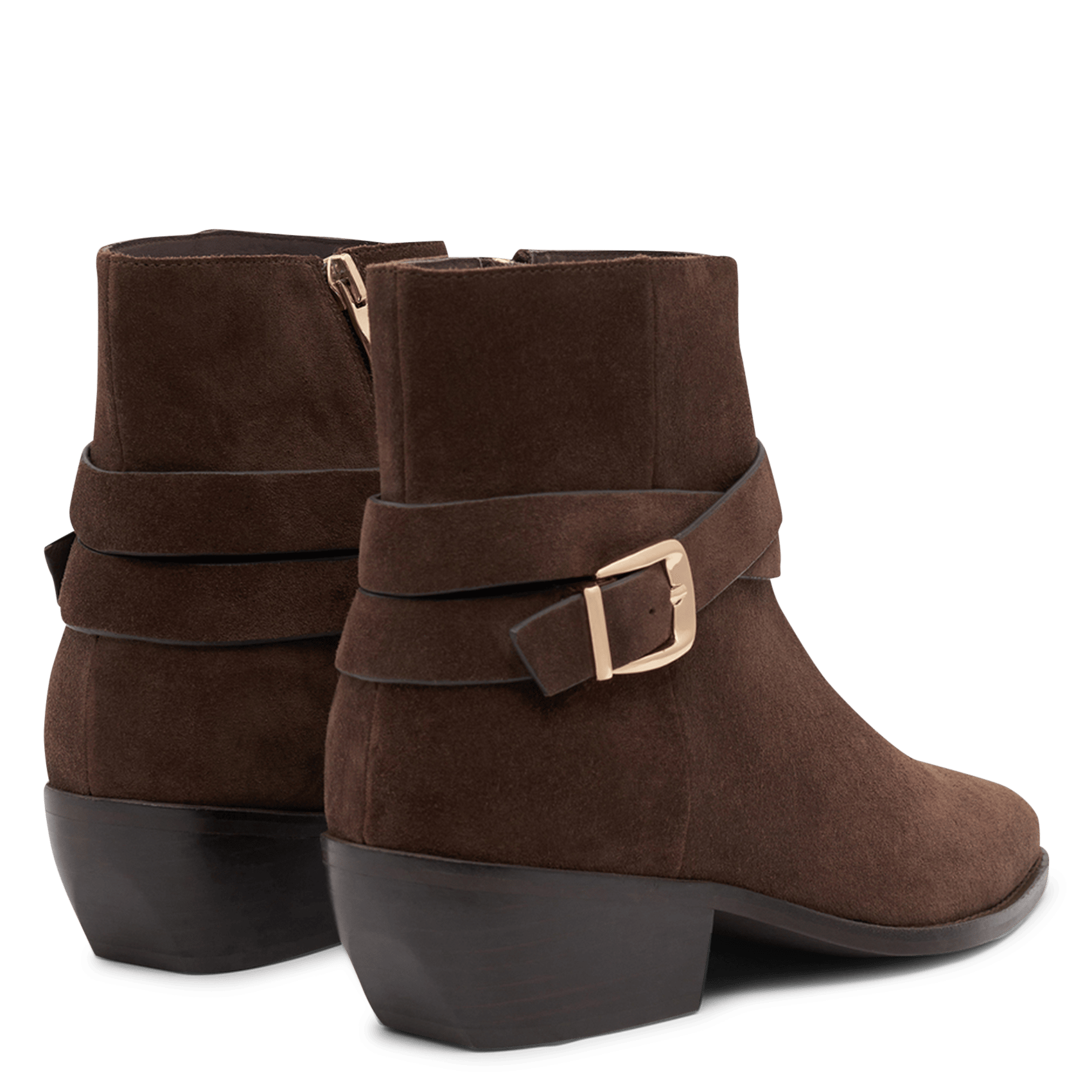 Bottines en cuir velours PABLO Bruin
