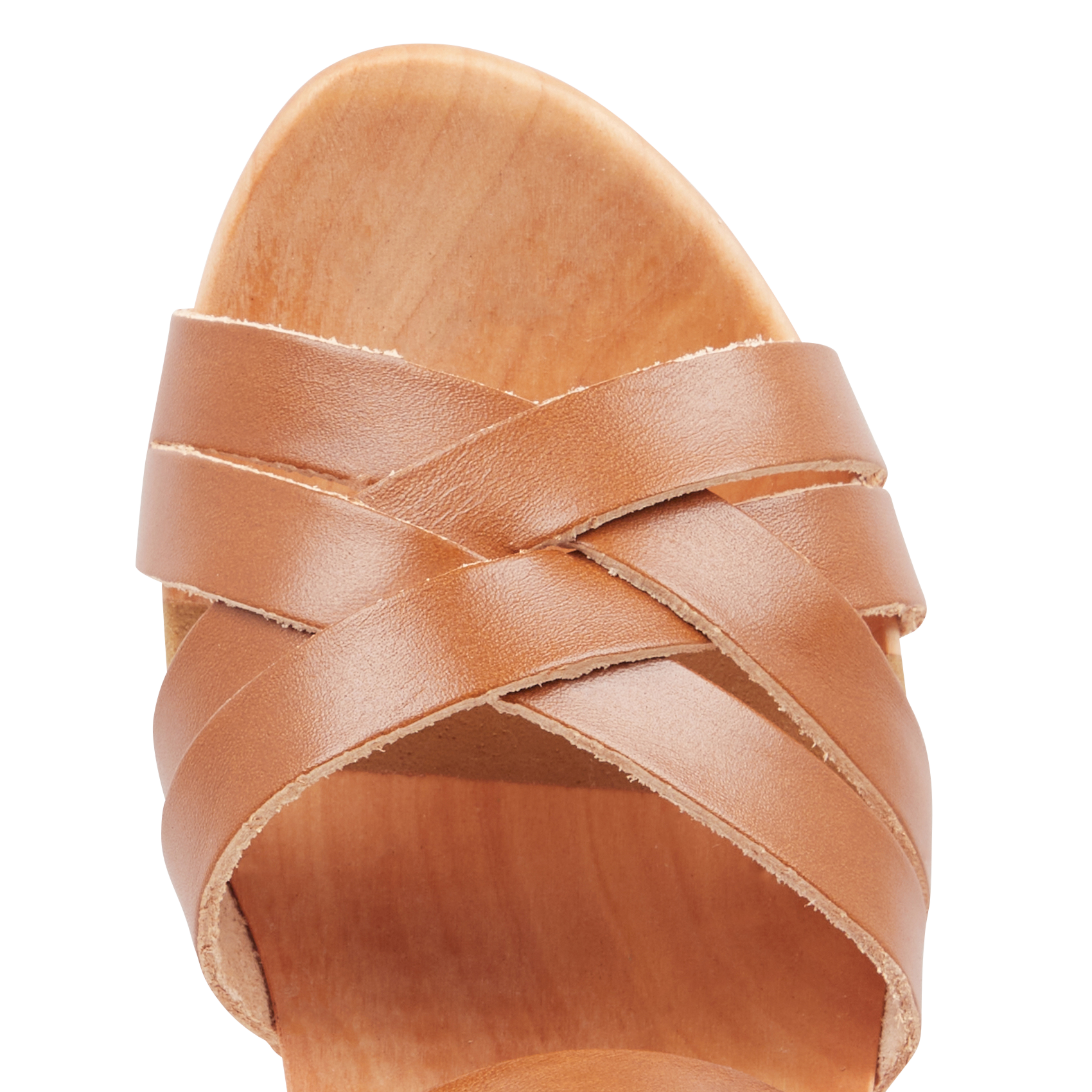 Sandales à talon en cuir BOSABO Marron