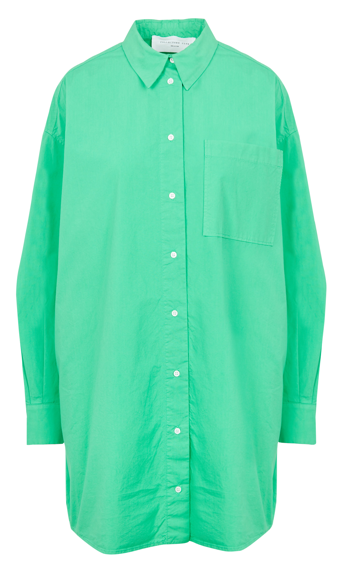 Robe chemise coupe oversize en coton  COLLECTORS CLUB Vert
