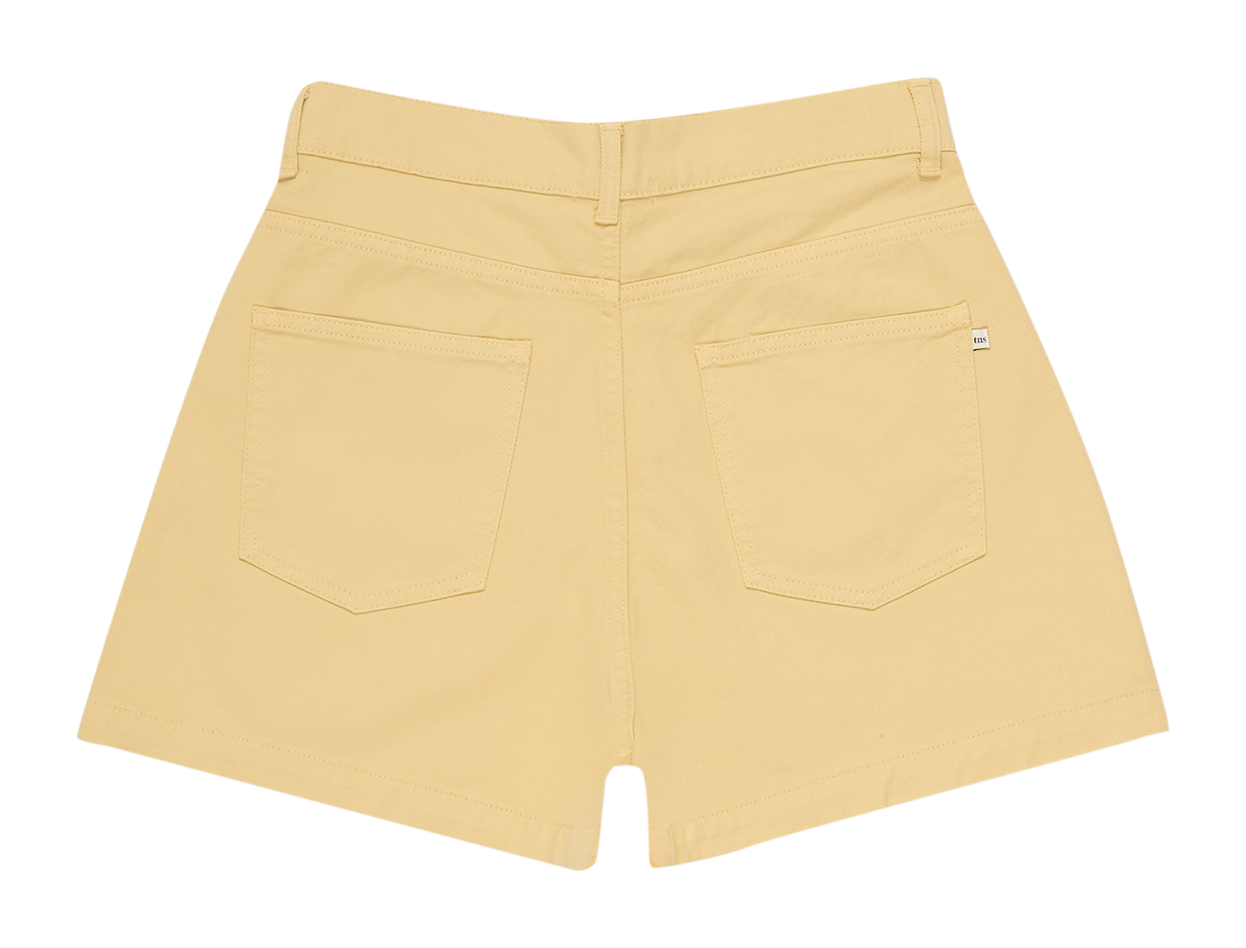 High-waisted cotton shorts THE NEW SOCIETY Yellow
