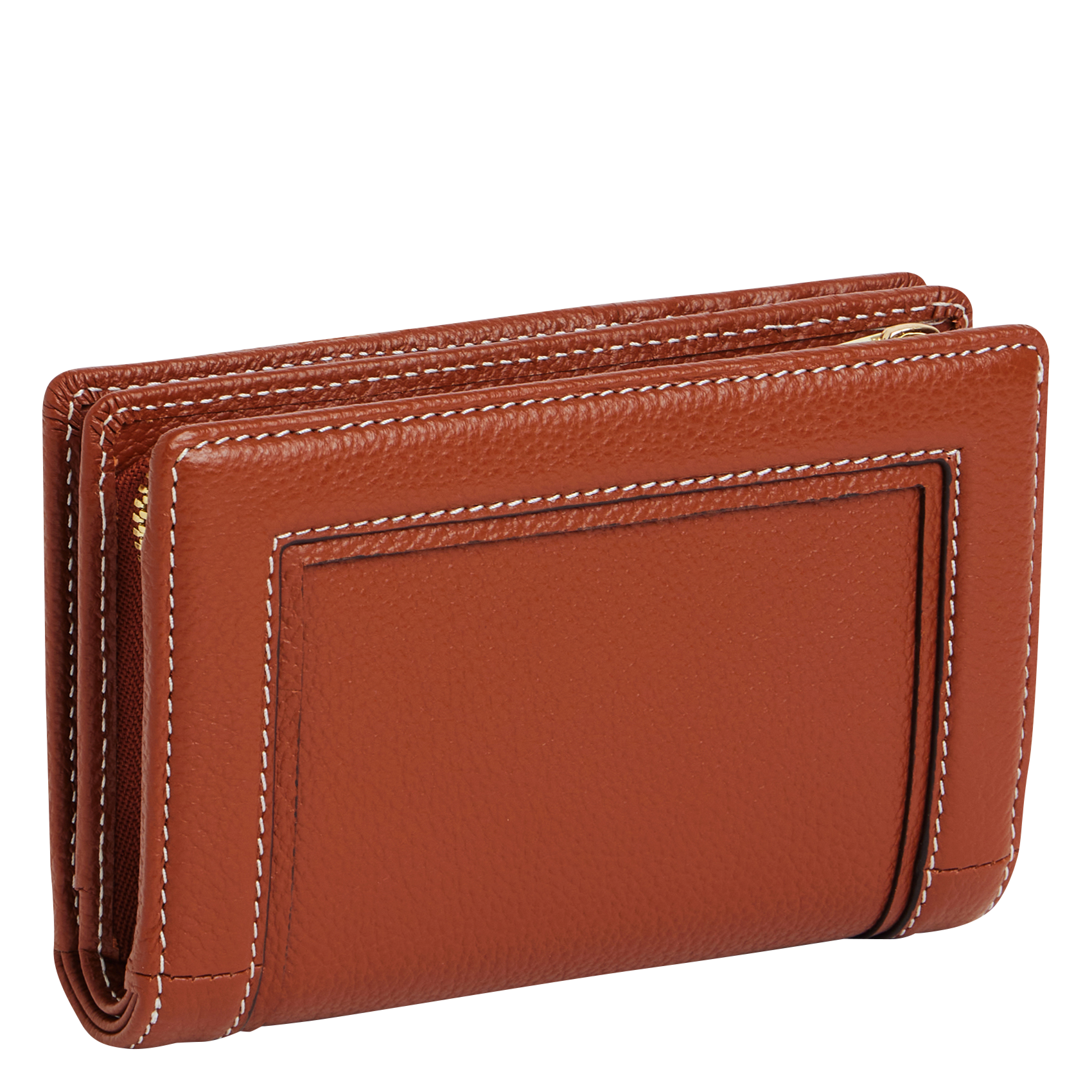 Portefeuille compact en cuir  LE TANNEUR Marron
