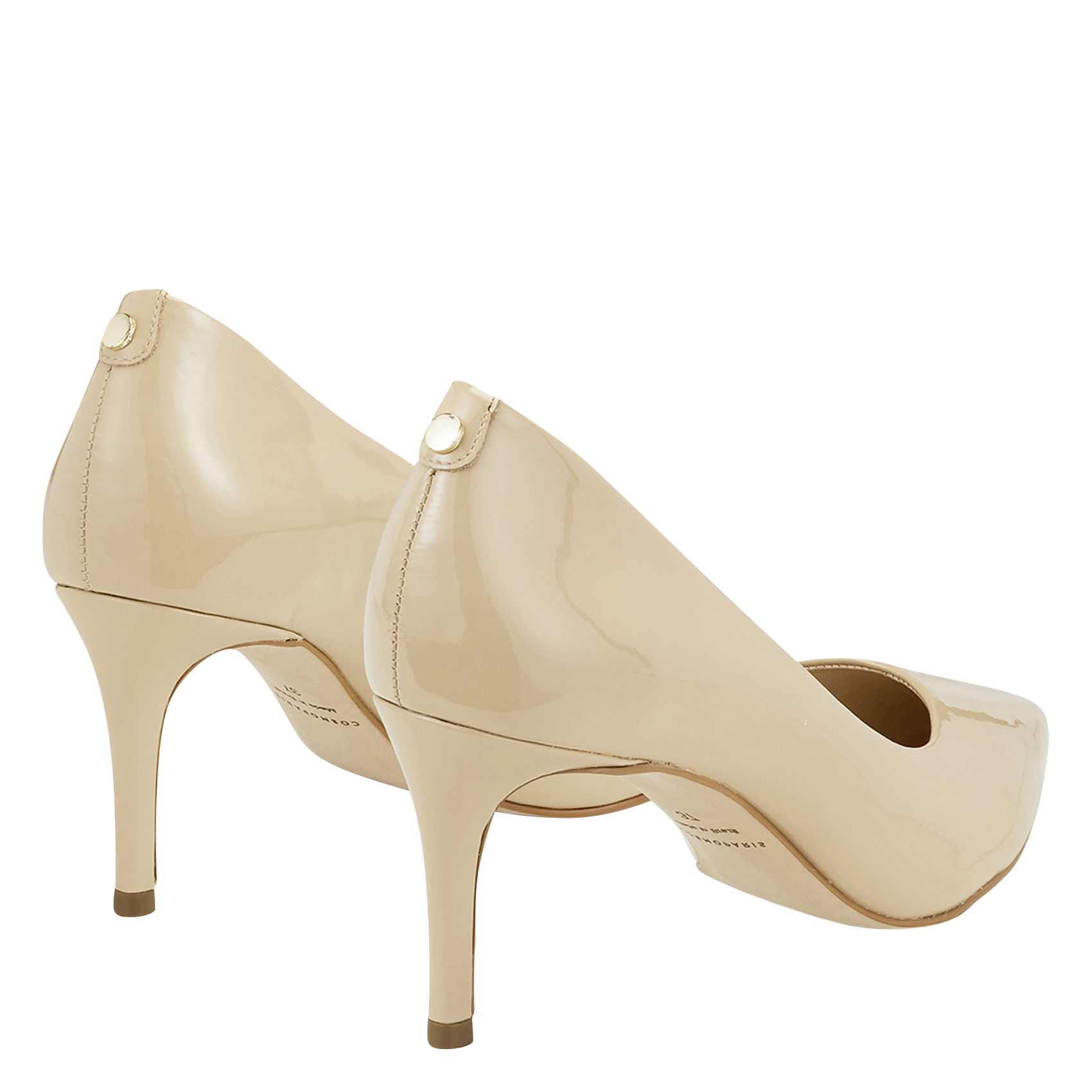Heeled patent leather pumps COSMOPARIS Beige