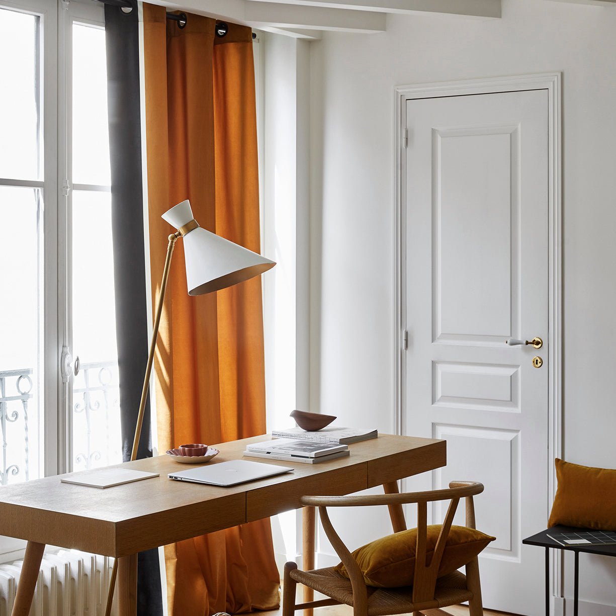 VASCO - Curtain with black eyelets MADURA Yellow