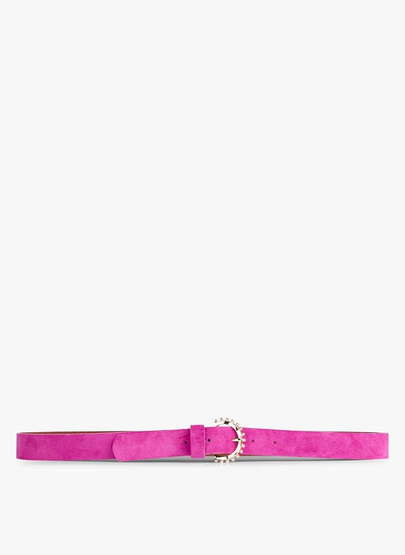 Pink suede belt deals