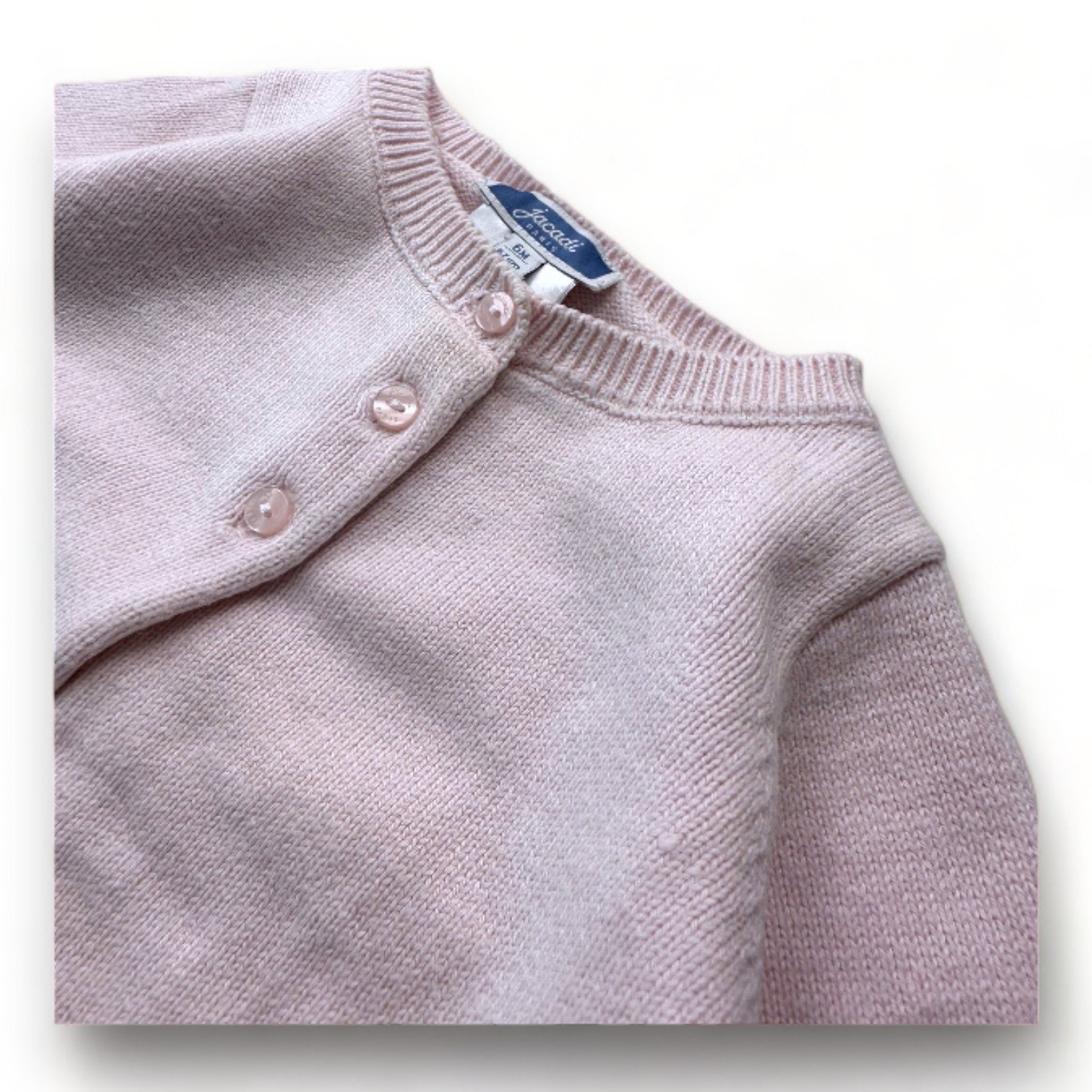 Pink baby cardigan - 6 months JACADI - Seconde Main Pink