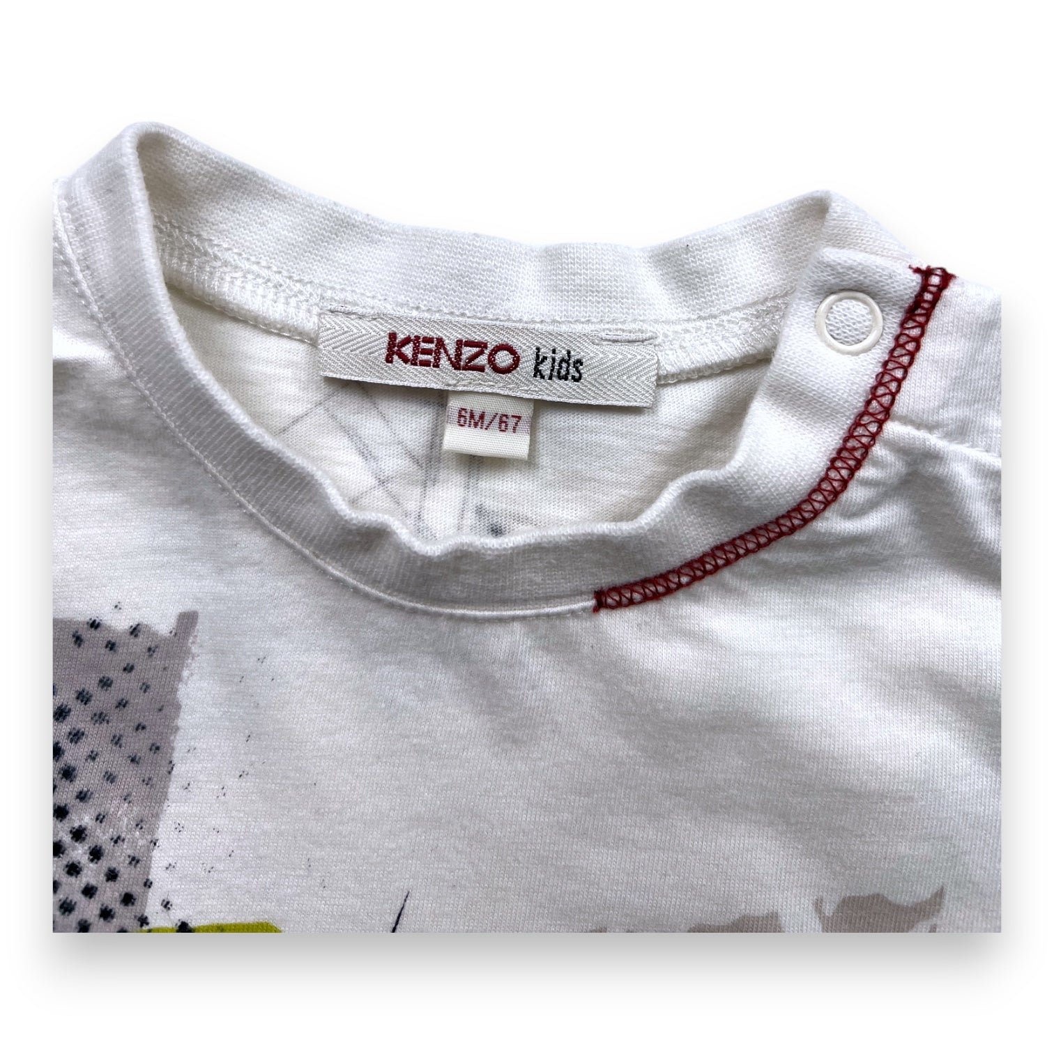 White baby T-shirt - 6 months KENZO - SECONDE MAIN White