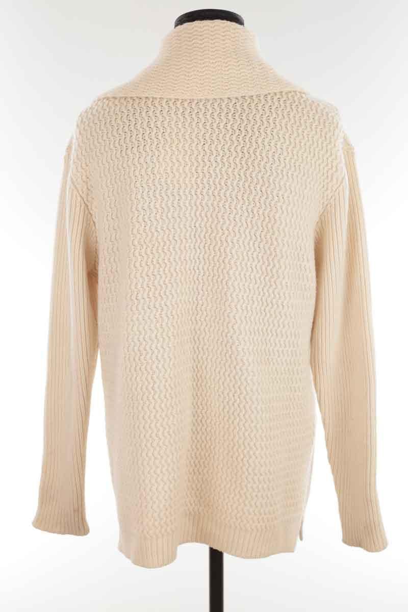 Chip wool cardigan AMI PARIS - Seconde Main Beige