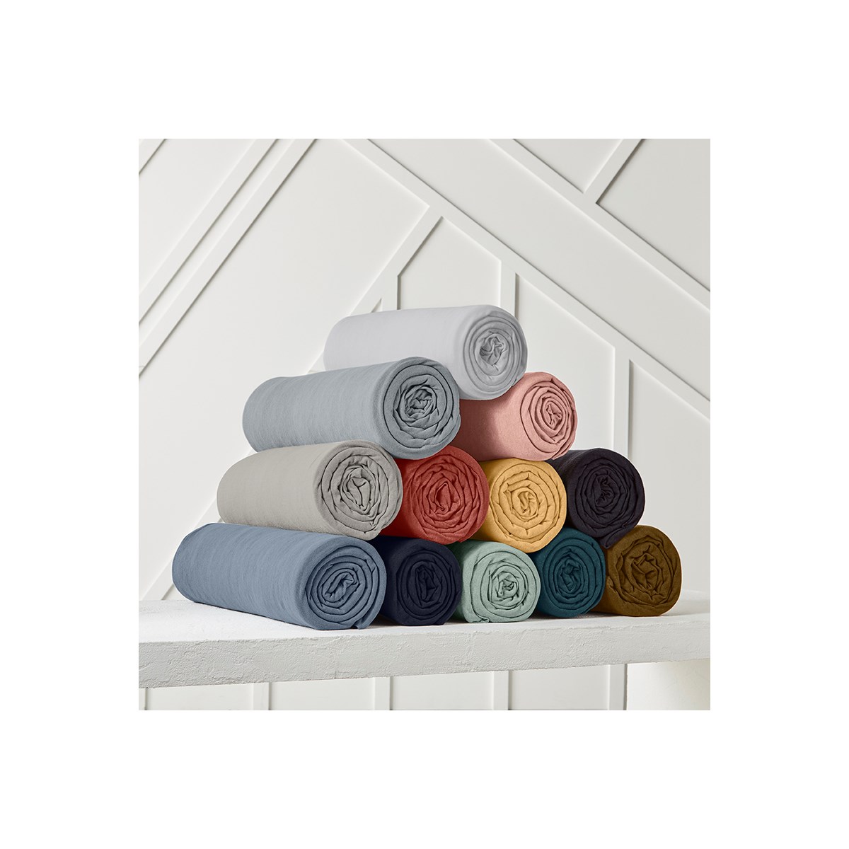 Solid color fitted sheet in cotton Grey