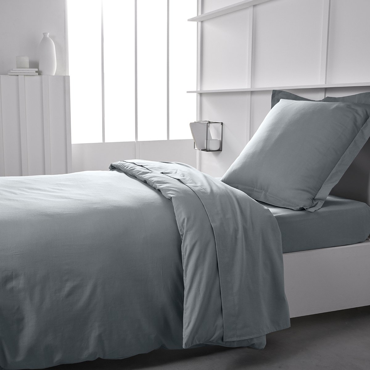 Cotton duvet cover TODAY LINGE DE MAISON Grey