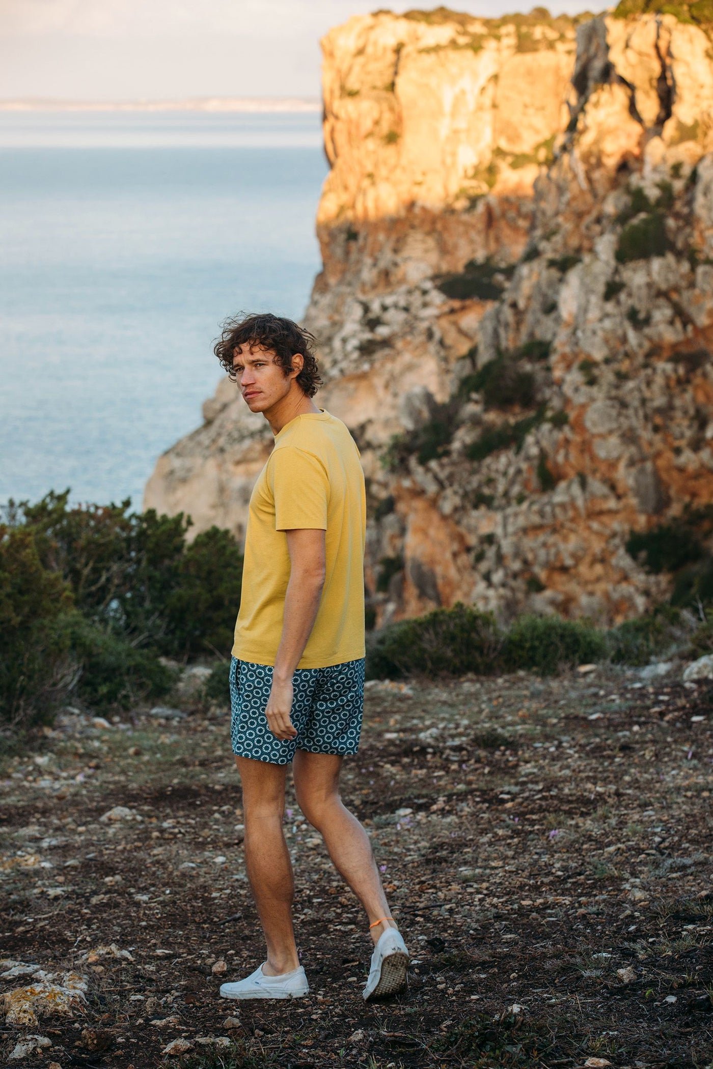 Printed swim shorts with elasticated waistband APNEE Blue