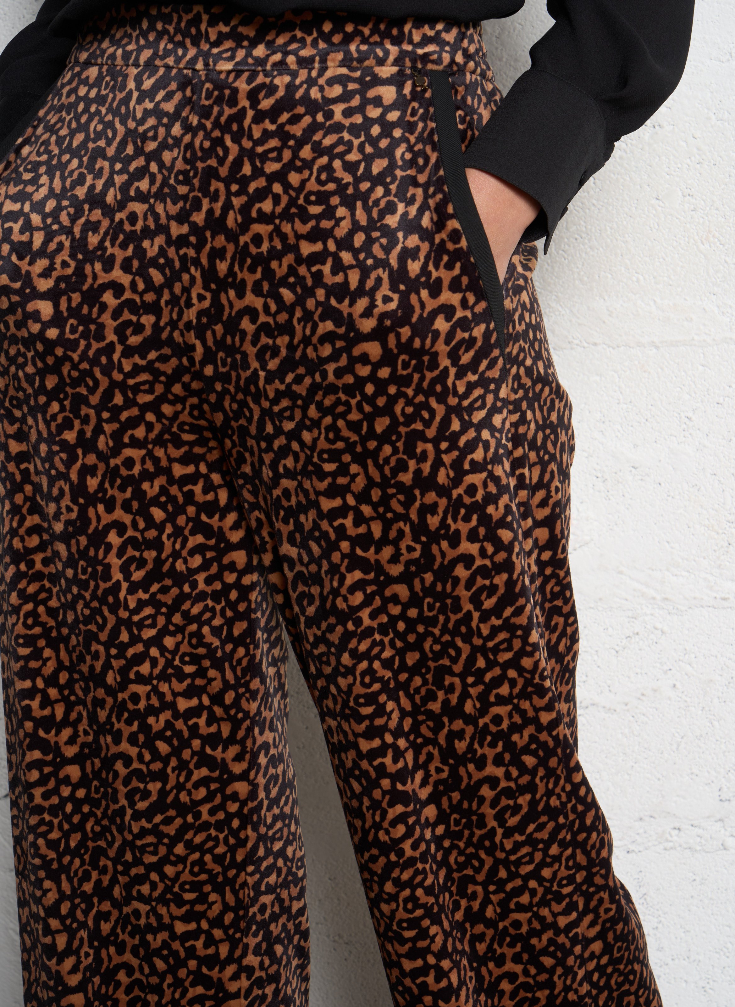 Pantalon large imprimé ONE STEP Noir